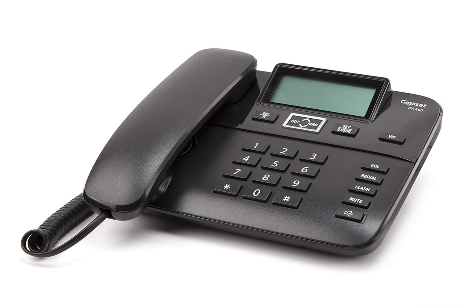 نمای نیمرخ تلفن گیگاست DA260 با نمایش لبه سمت راست