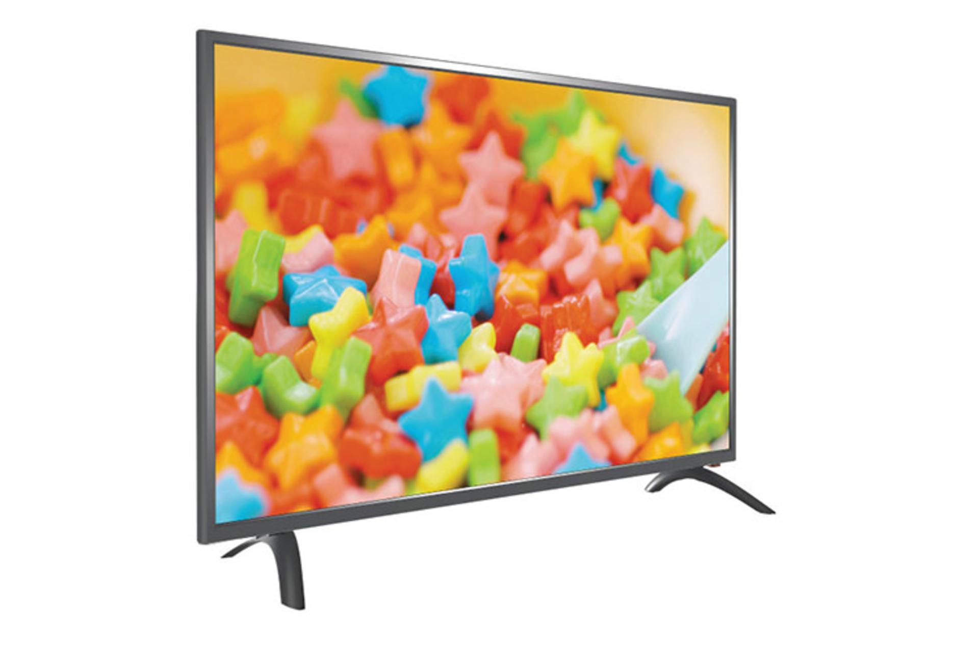 تلویزیون هاردستون Hardstone 43BFT9062B نمای جلو و چپ