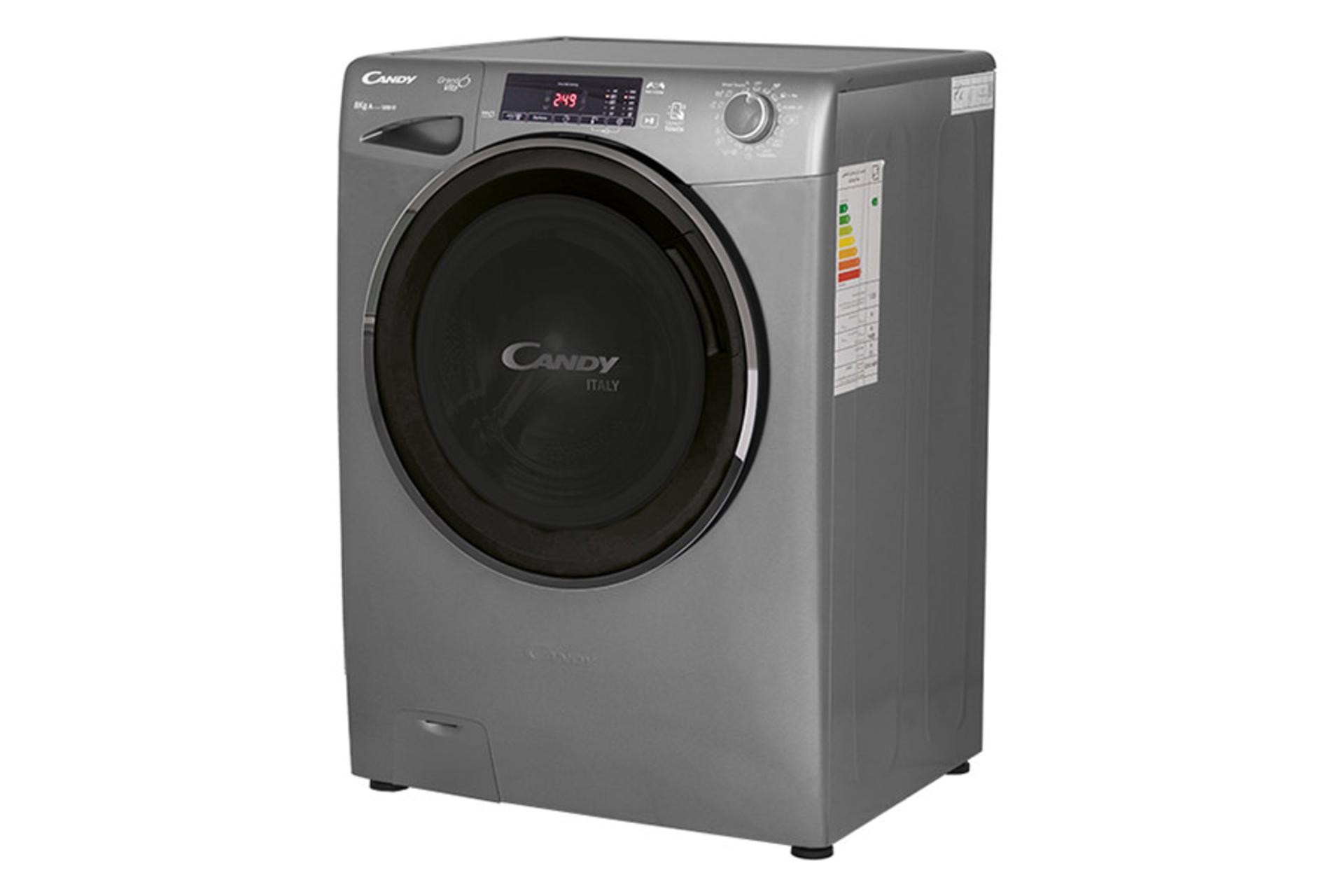 ماشین لباسشویی کندی Candy PFC 822 رنگ نقره ای نمای راست