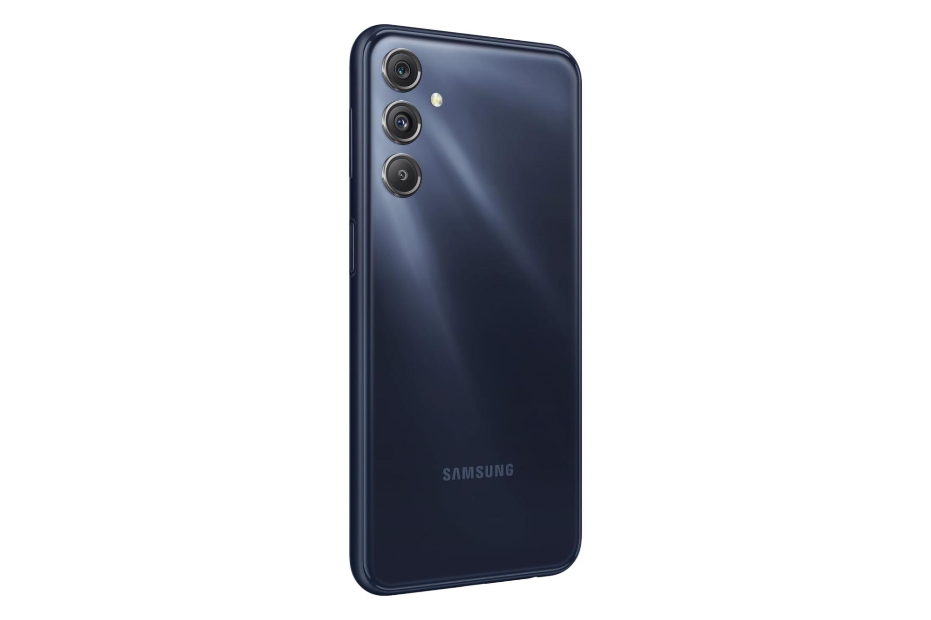 سمت چپ پنل پشت گوشی موبایل گلکسی M34 سامسونگ 5G سرمه ای تیره / Samsung Galaxy M34 5G