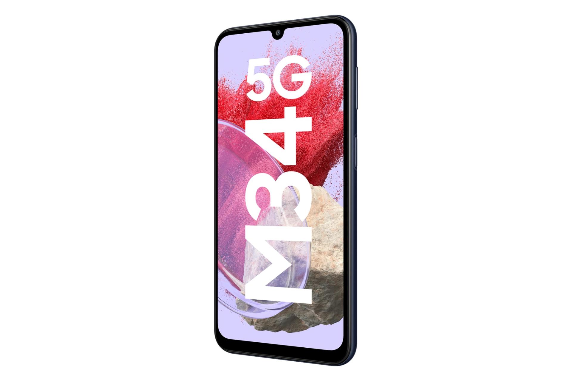 سمت راست پنل جلوی گوشی موبایل گلکسی M34 سامسونگ 5G سرمه ای تیره / Samsung Galaxy M34 5G