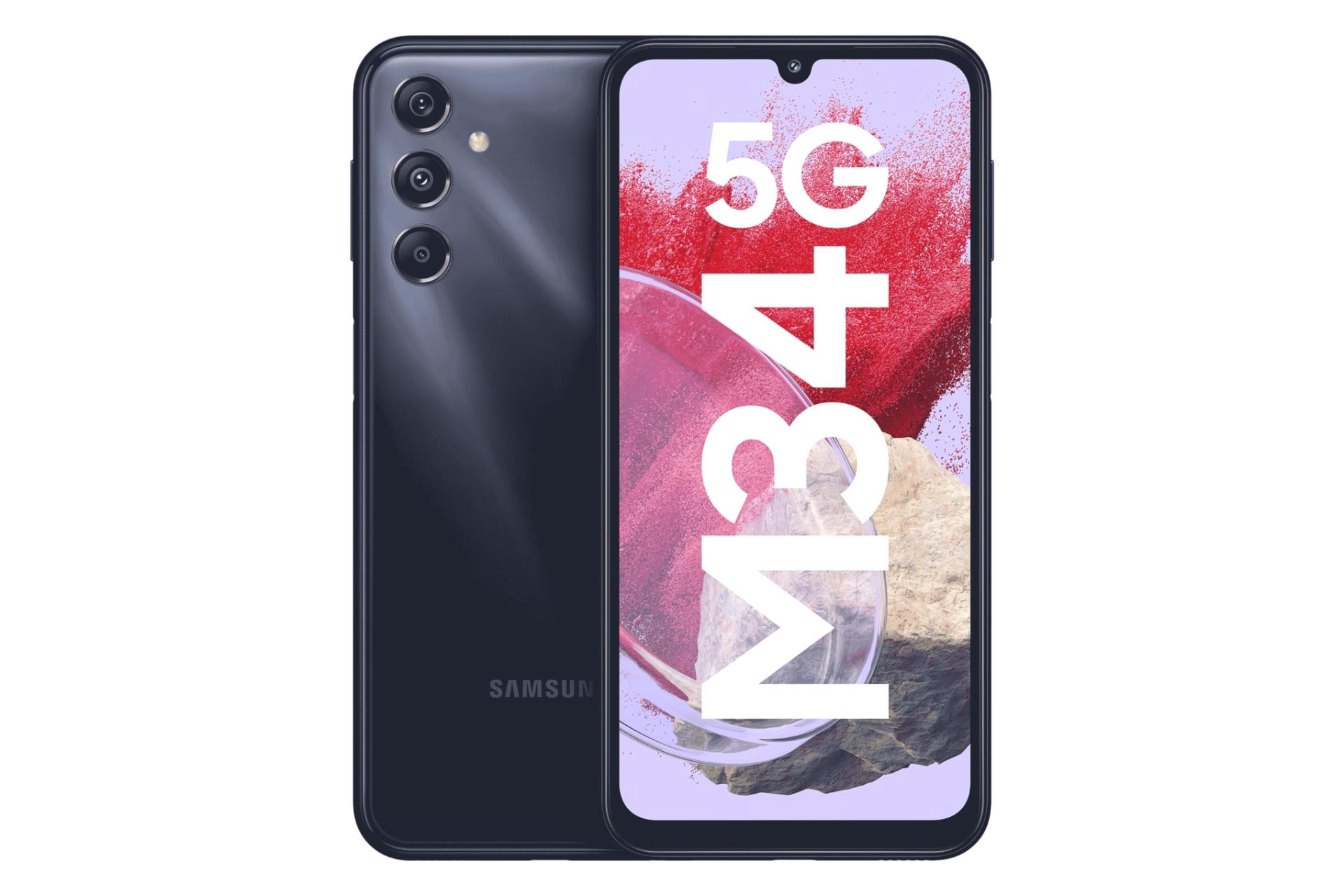 پنل جلو و پشت گوشی موبایل گلکسی M34 سامسونگ 5G سرمه ای تیره / Samsung Galaxy M34 5G