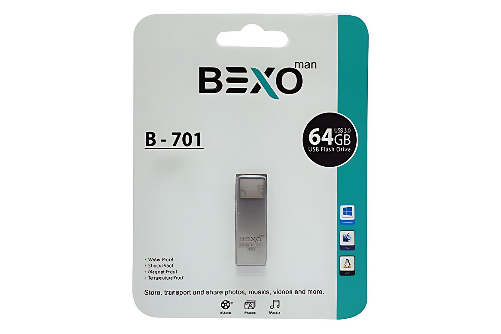 جعبه فلش مموری بکسومن BEXOman B-701 64GB USB 3.0