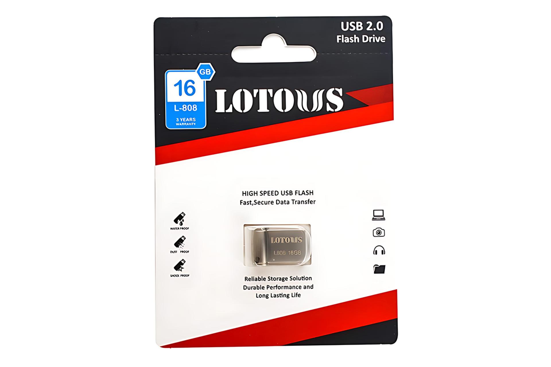 جعبه فلش مموری لوتوس Lotous L-808 16GB USB 2.0