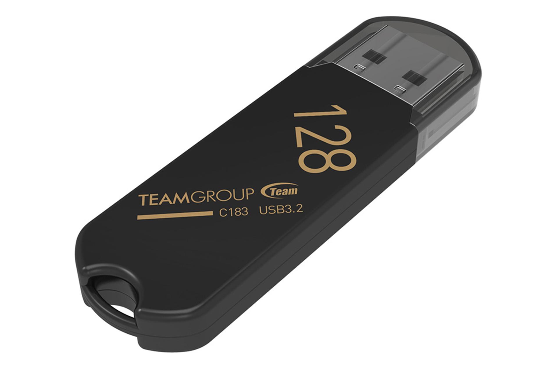 نمای کناری فلش مموری تیم گروپ TEAMGROUP C183 128GB USB 3.2