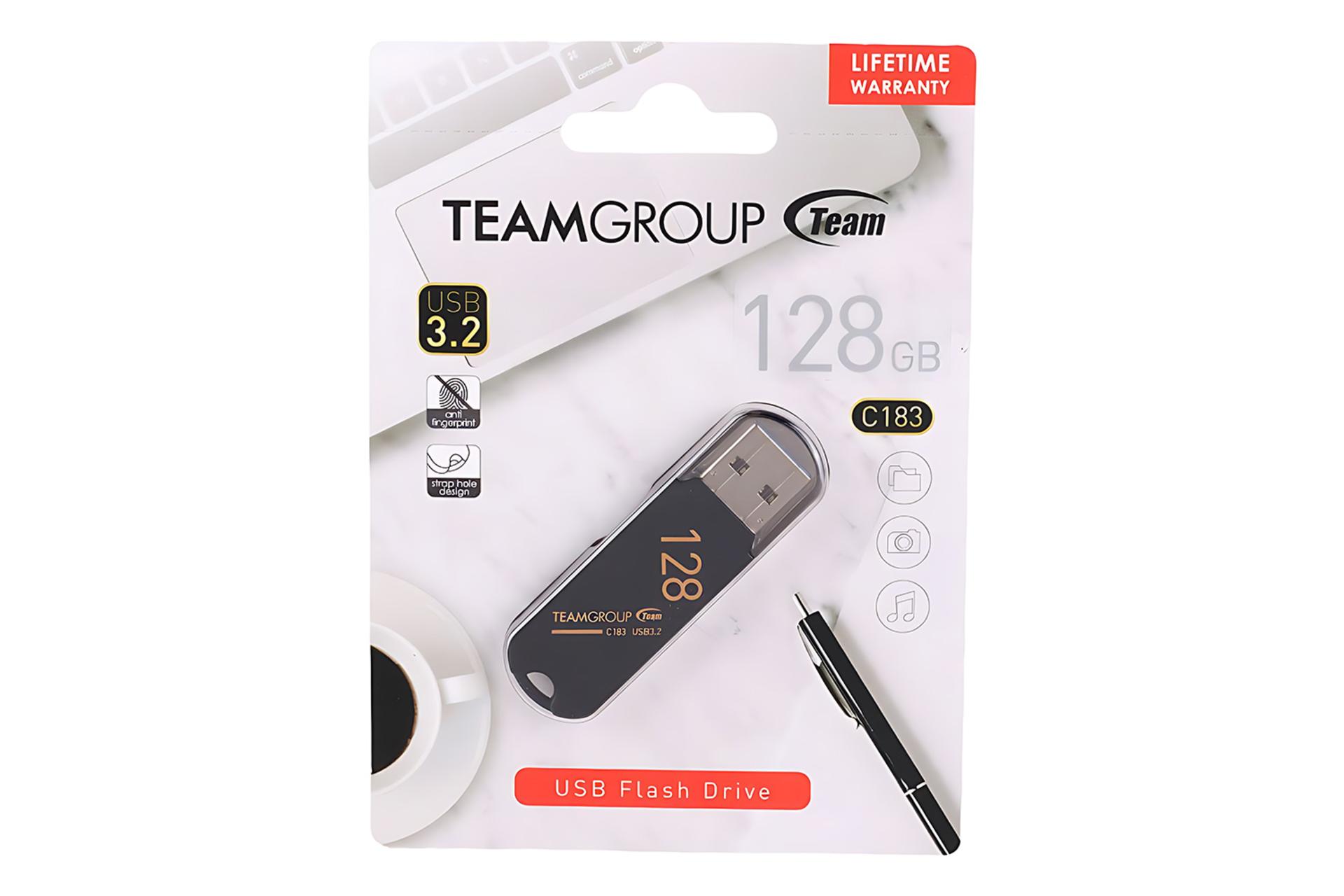 جعبه فلش مموری تیم گروپ TEAMGROUP C183 128GB USB 3.2