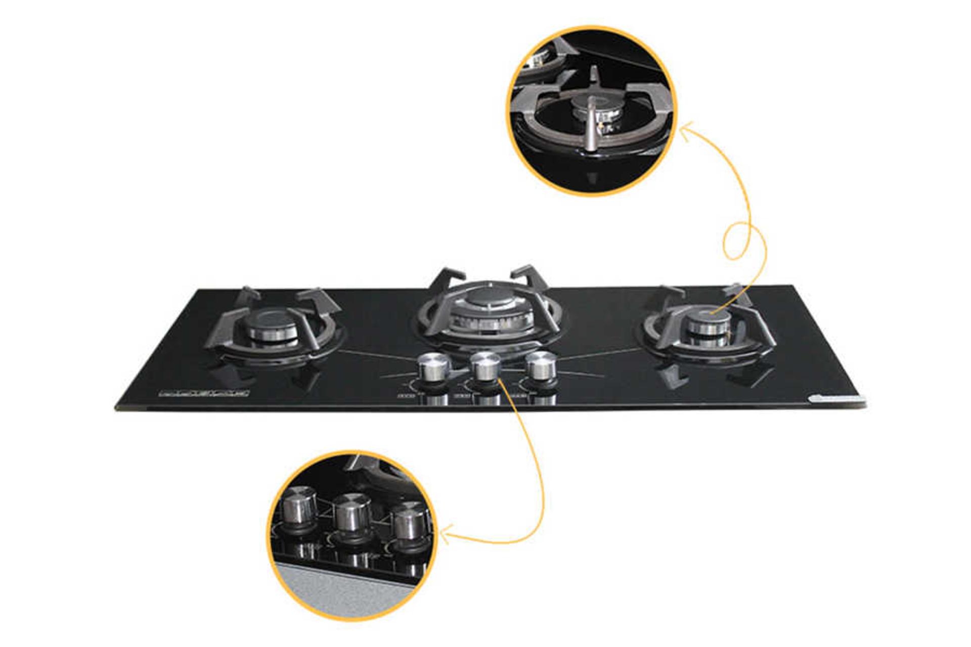 جزئیات اجاق گاز صفحه ای آذرلوکس G03NL-5B