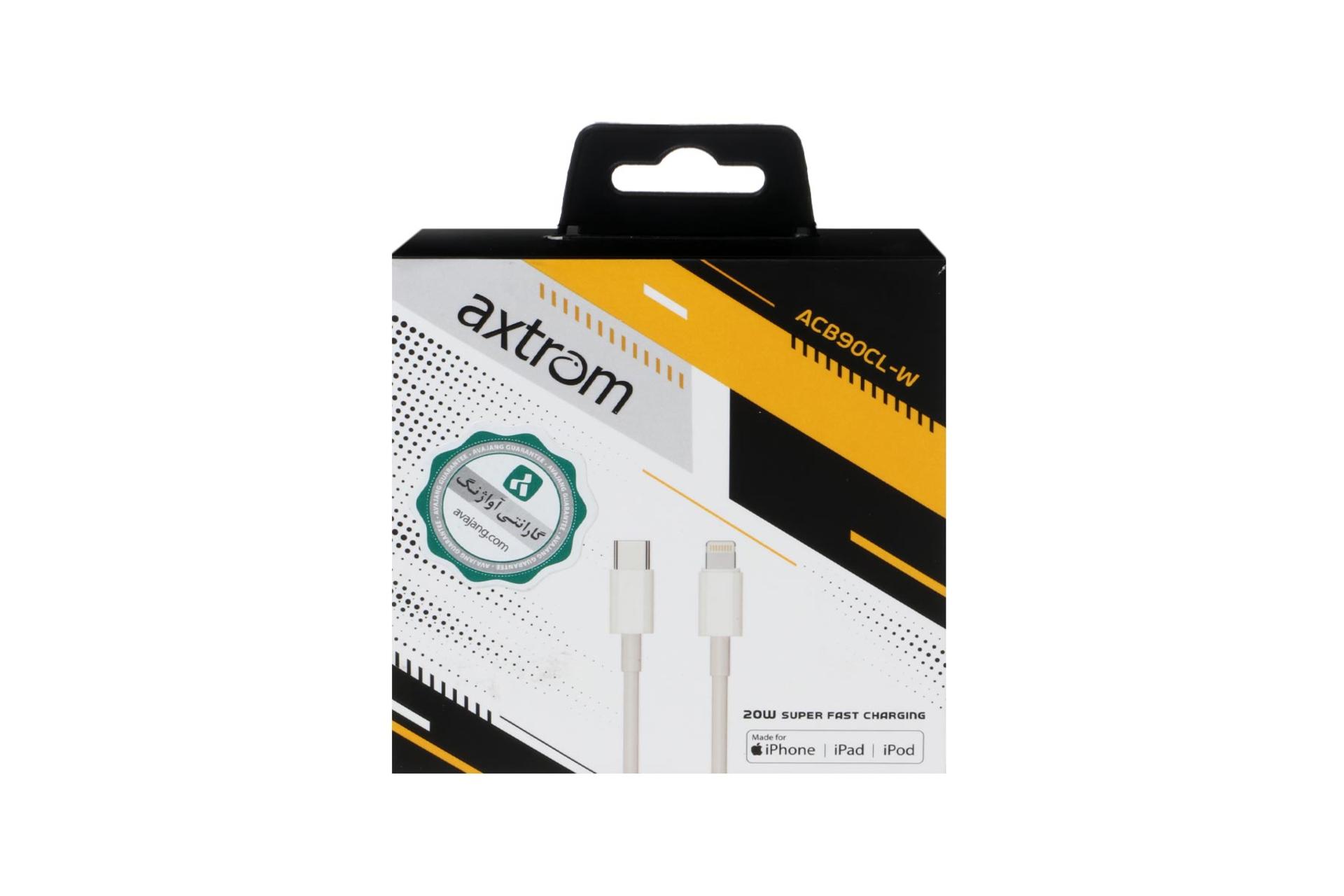 جعبه کابل شارژ USB اکستروم Type-C به Lightning مدل ACB90CL با طول 1 متر