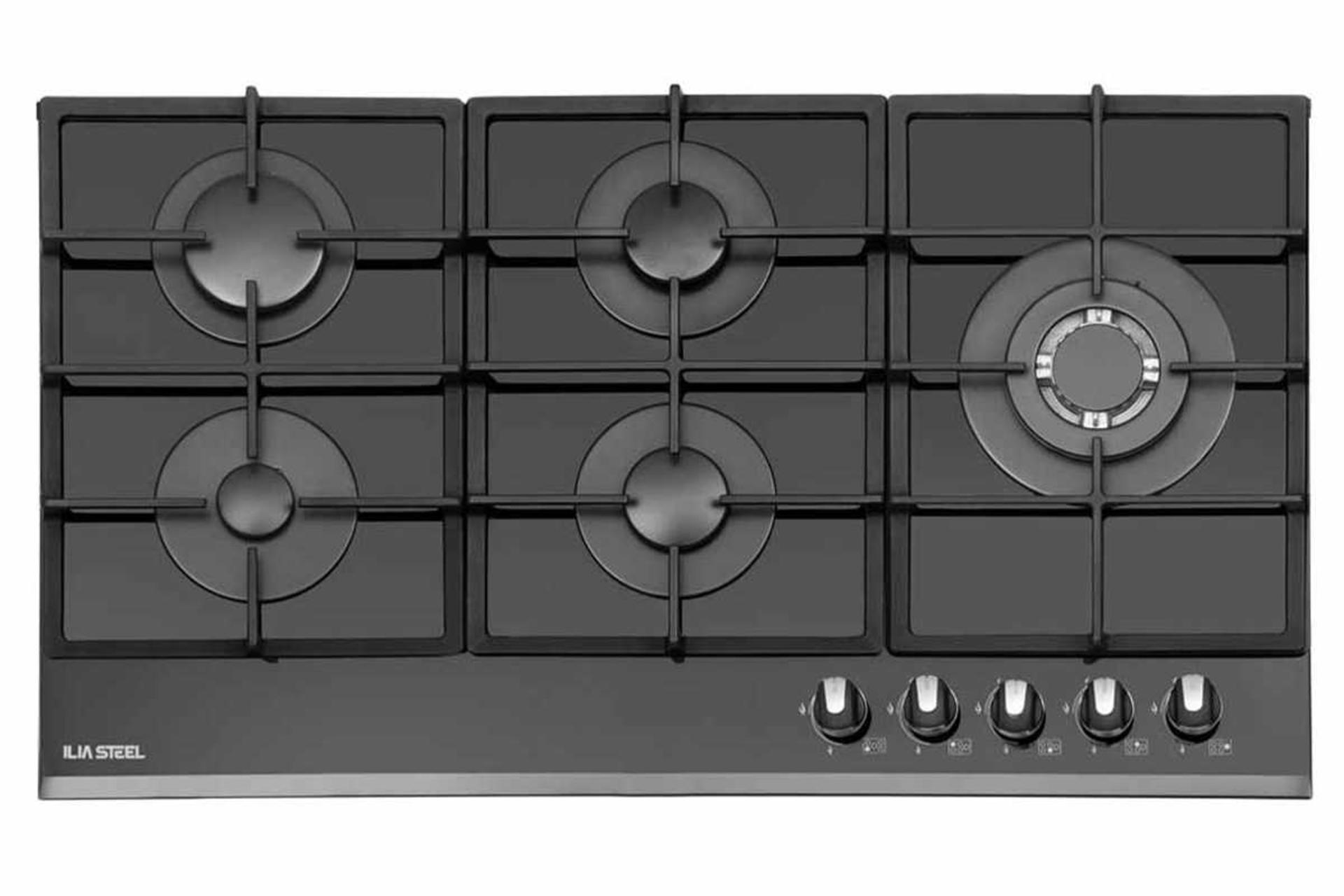 نمای بالای اجاق گاز صفحه ای ایلیا استیل G-528