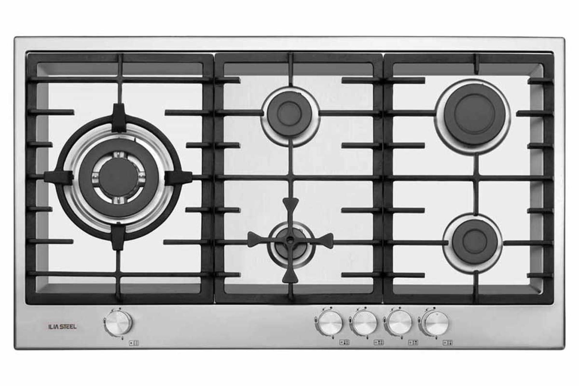 نمای بالای اجاق گاز صفحه ای ایلیا استیل S-505