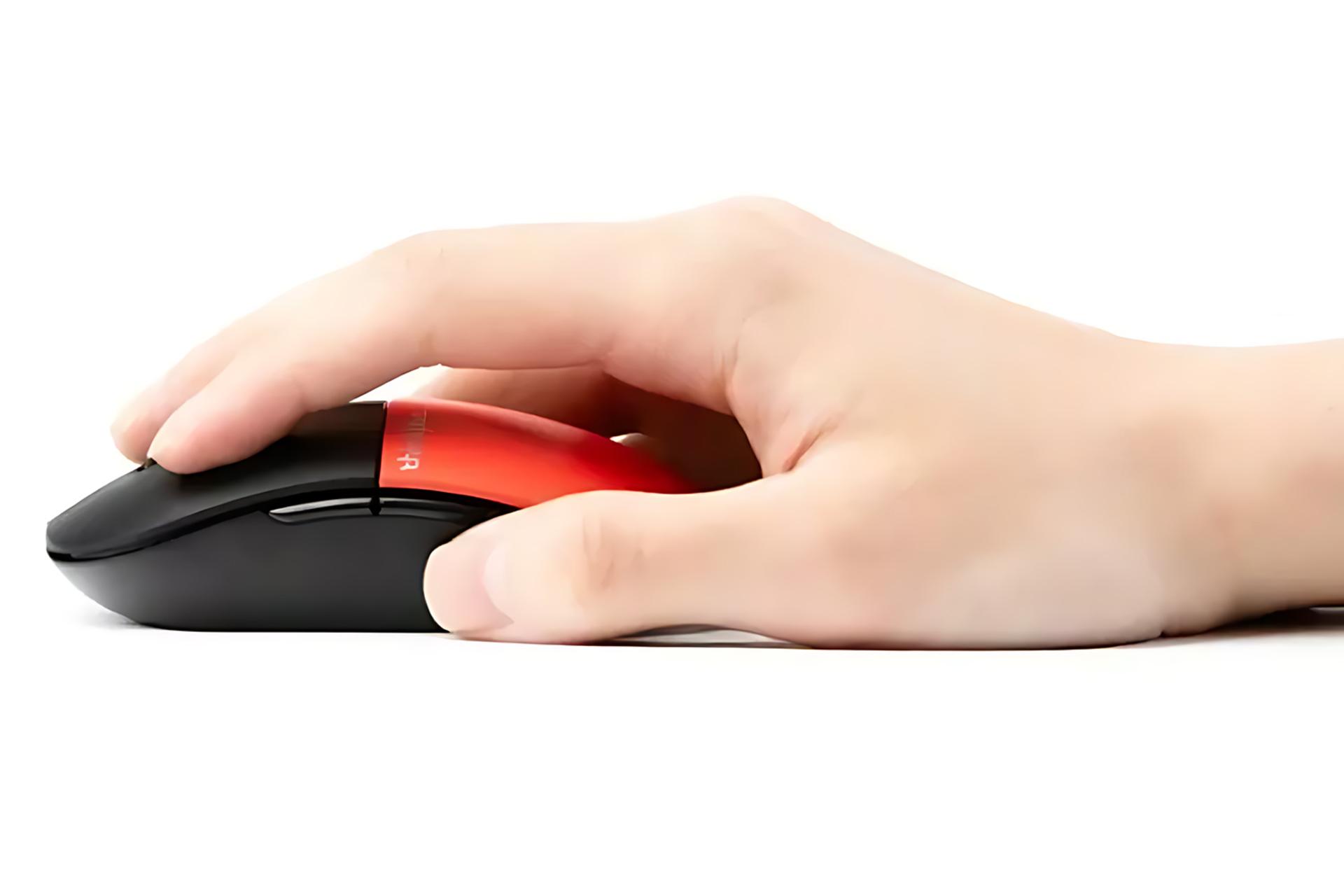 ابعاد ماوس لنوو Lenovo Thinkplus E3 در دست