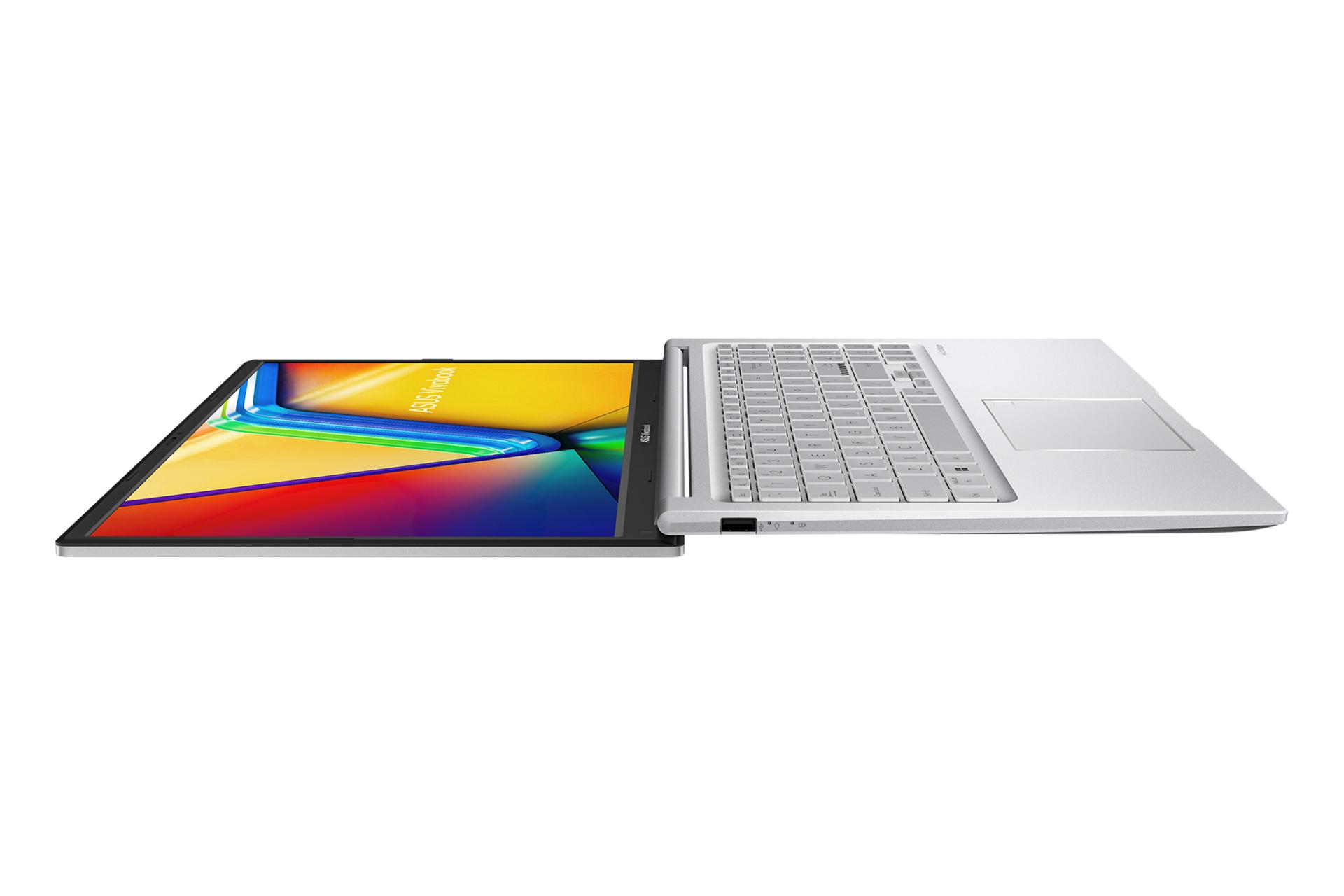 نمای سمت چپ لپ تاپ Vivobook 15 F1504VAP ایسوس با نمایش حالت 180 درجه