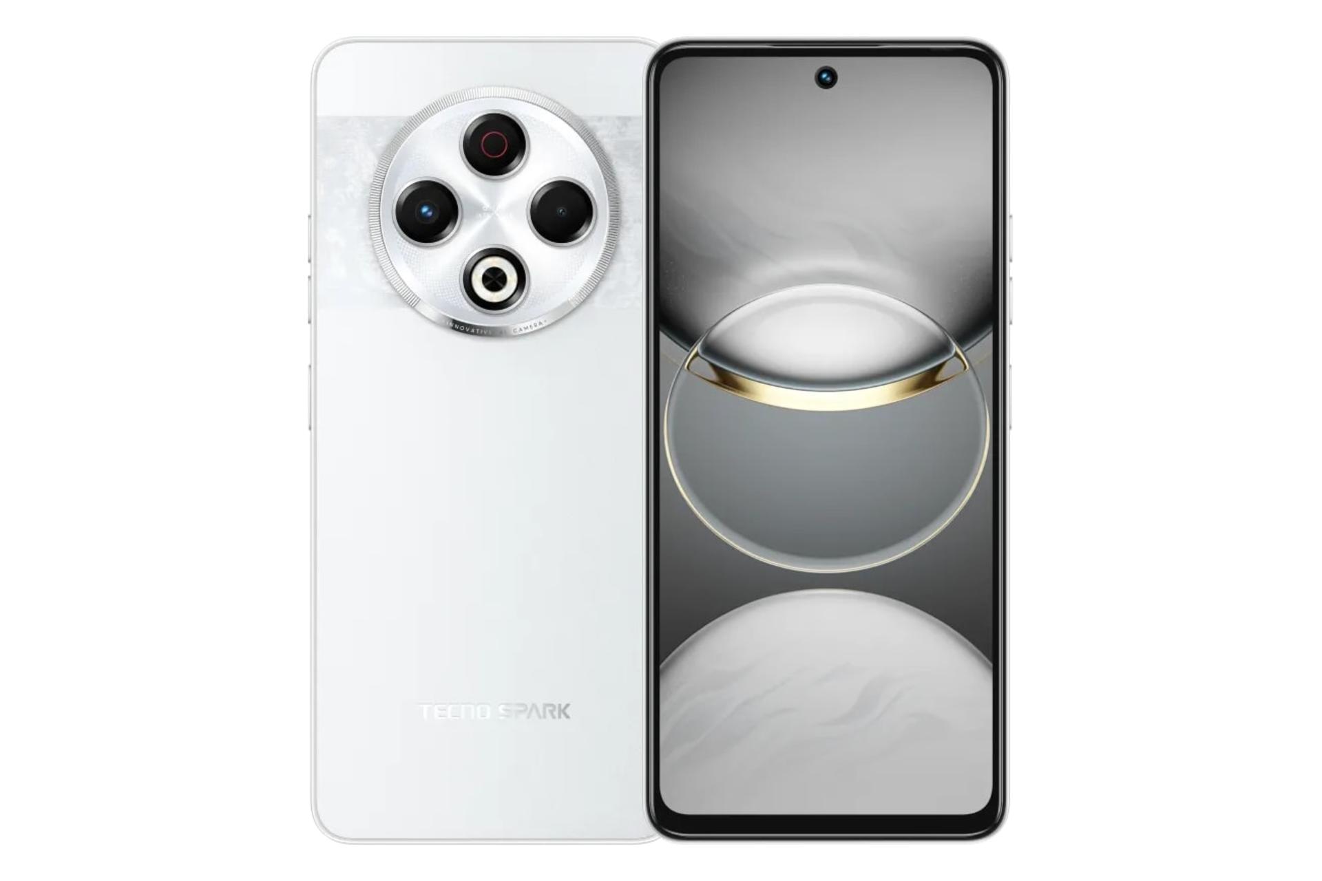 پنل جلو و پشت گوشی موبایل اسپارک 30 تکنو سفید / Tecno Spark 30