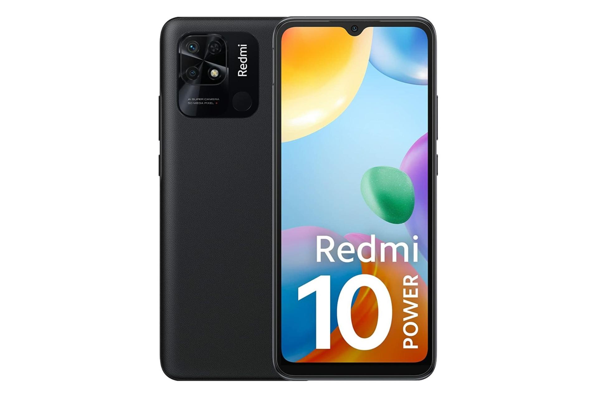 پنل جلو و پشت گوشی موبایل ردمی 10 پاور شیائومی مشکی / Xiaomi Redmi 10 Power