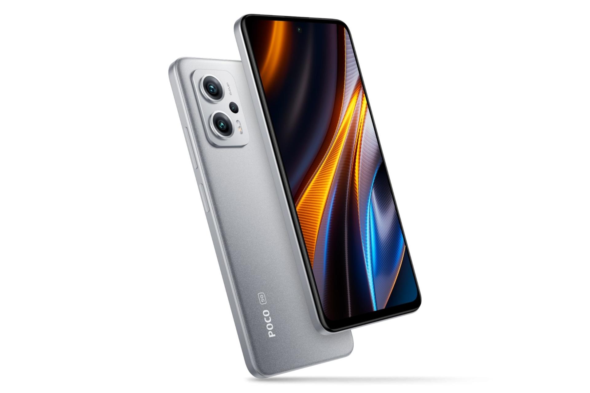 گوشی موبایل پوکو X4 GT شیائومی نقره ای / Xiaomi Poco X4 GT