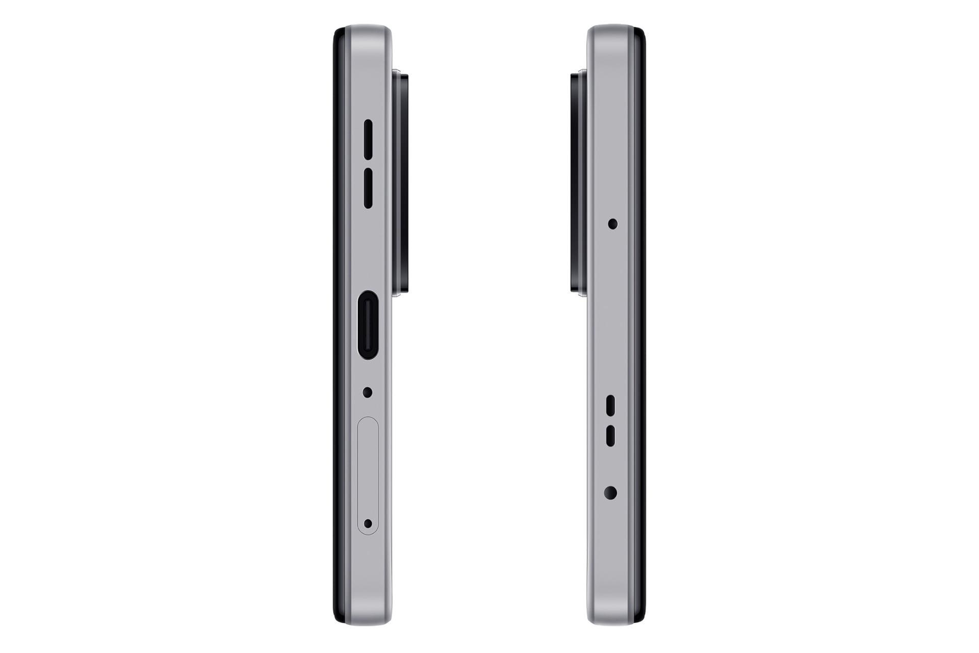 لبه بالا و پایین گوشی موبایل پوکو F4 شیائومی نقره ای / Xiaomi Poco F4