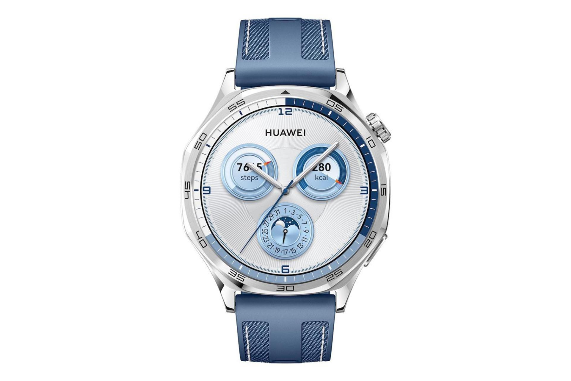 نمای جلوی رنگ نقره ای ساعت هوشمند هواوی Huawei Watch GT 5 46mm