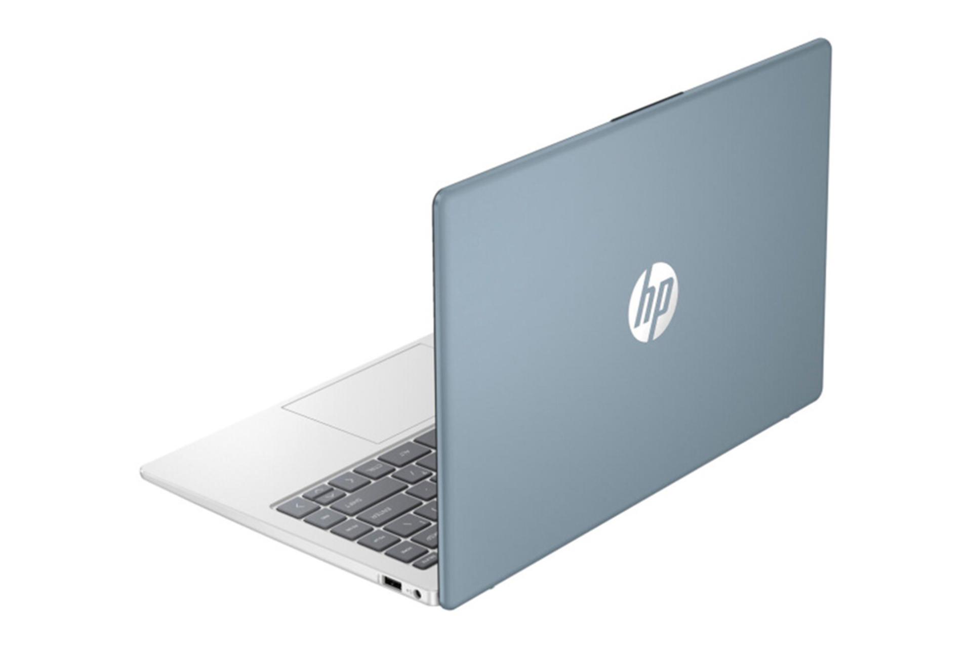 نمای نیمرخ پنل پشت لپ تاپ 14-ep0792wm اچ پی با نمایش لوگو و درگاه های لبه سمت راست