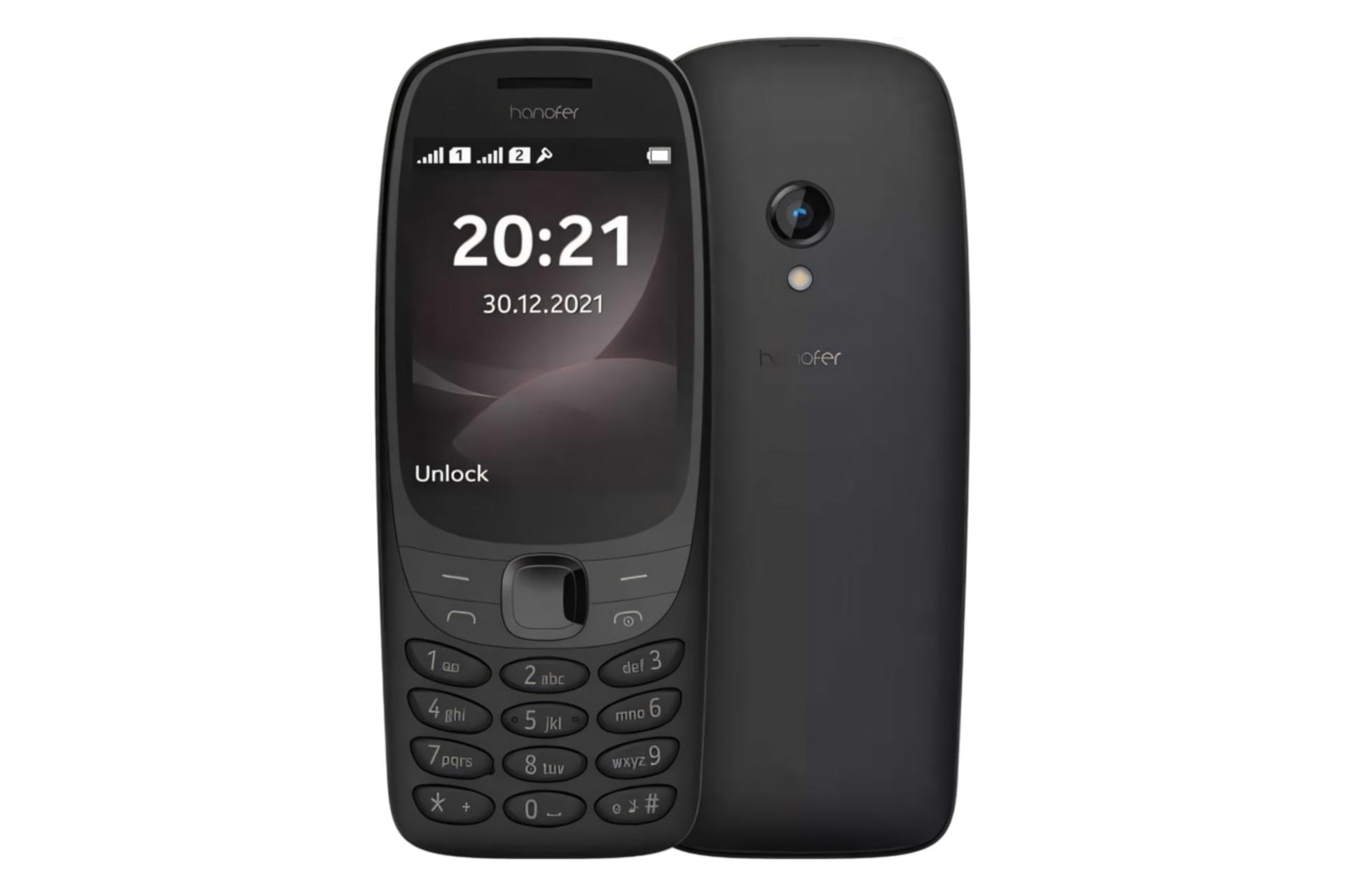 پنل جلو و پشت گوشی موبایل هانوفر Hanofer 6310 مشکی