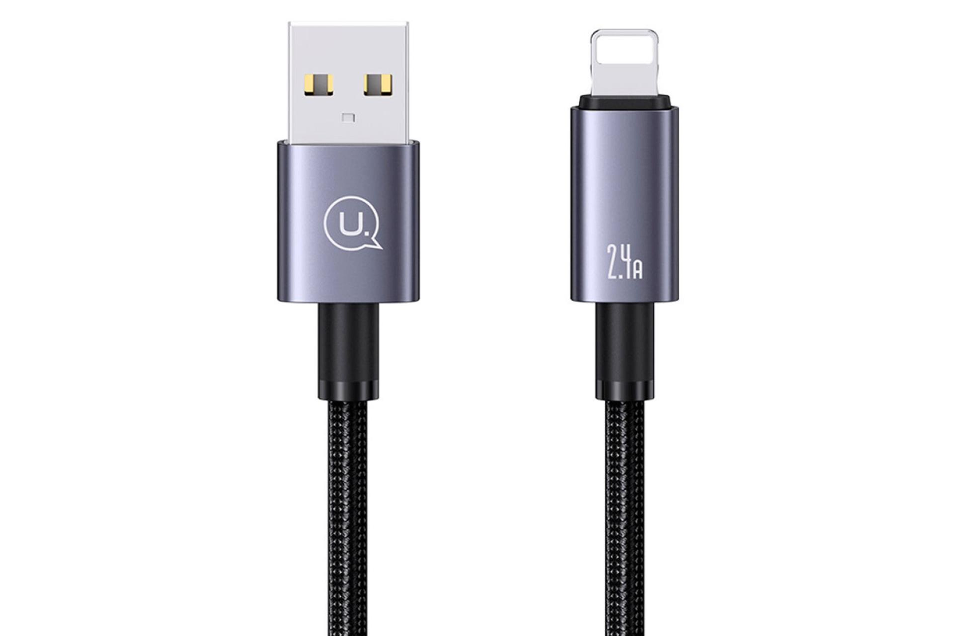 کابل شارژ USB یوسمز Type-A به Lightning مدل US-SJ667 با طول 1.2 متر