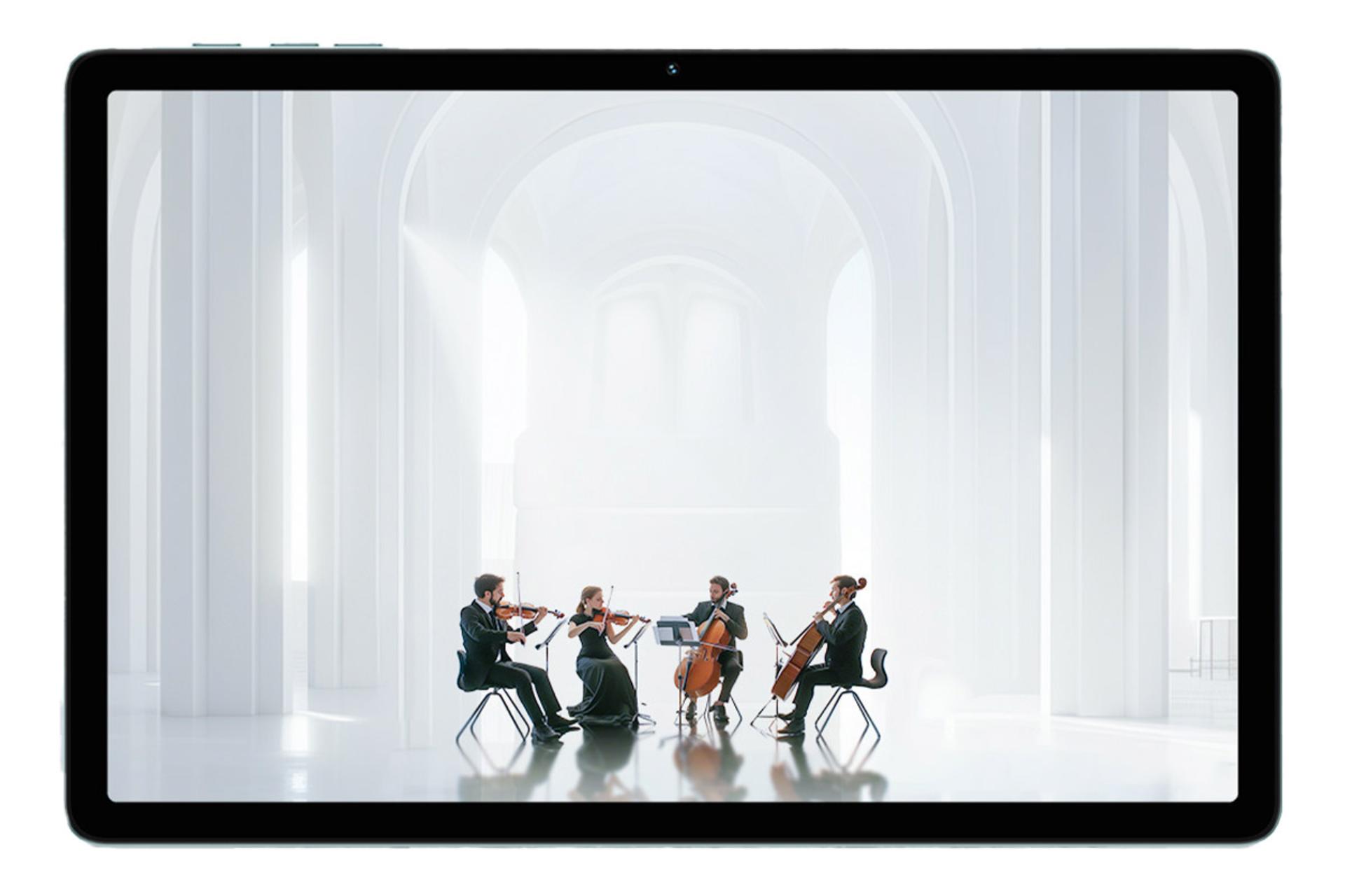 نمای رو به روی تبلت اومی دیجی G9 تب / UMIDIGI G9 Tab با نمایش حاشیه های نمایشگر و دوربین سلفی