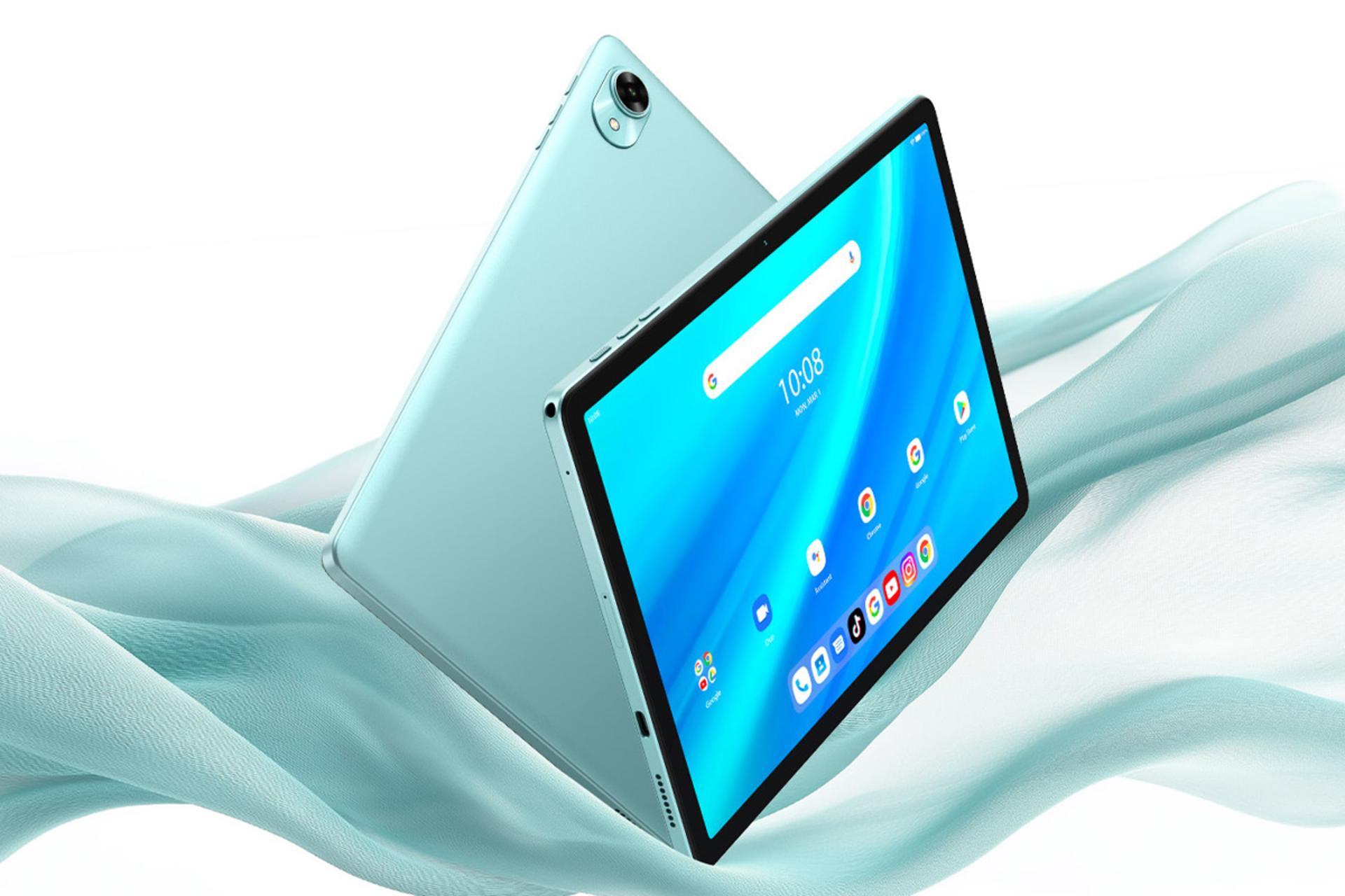 نمای کلی تبلت اومی دیجی G9 تب / UMIDIGI G9 Tab با نمایش پنل جلو و پشت رنگ سبز