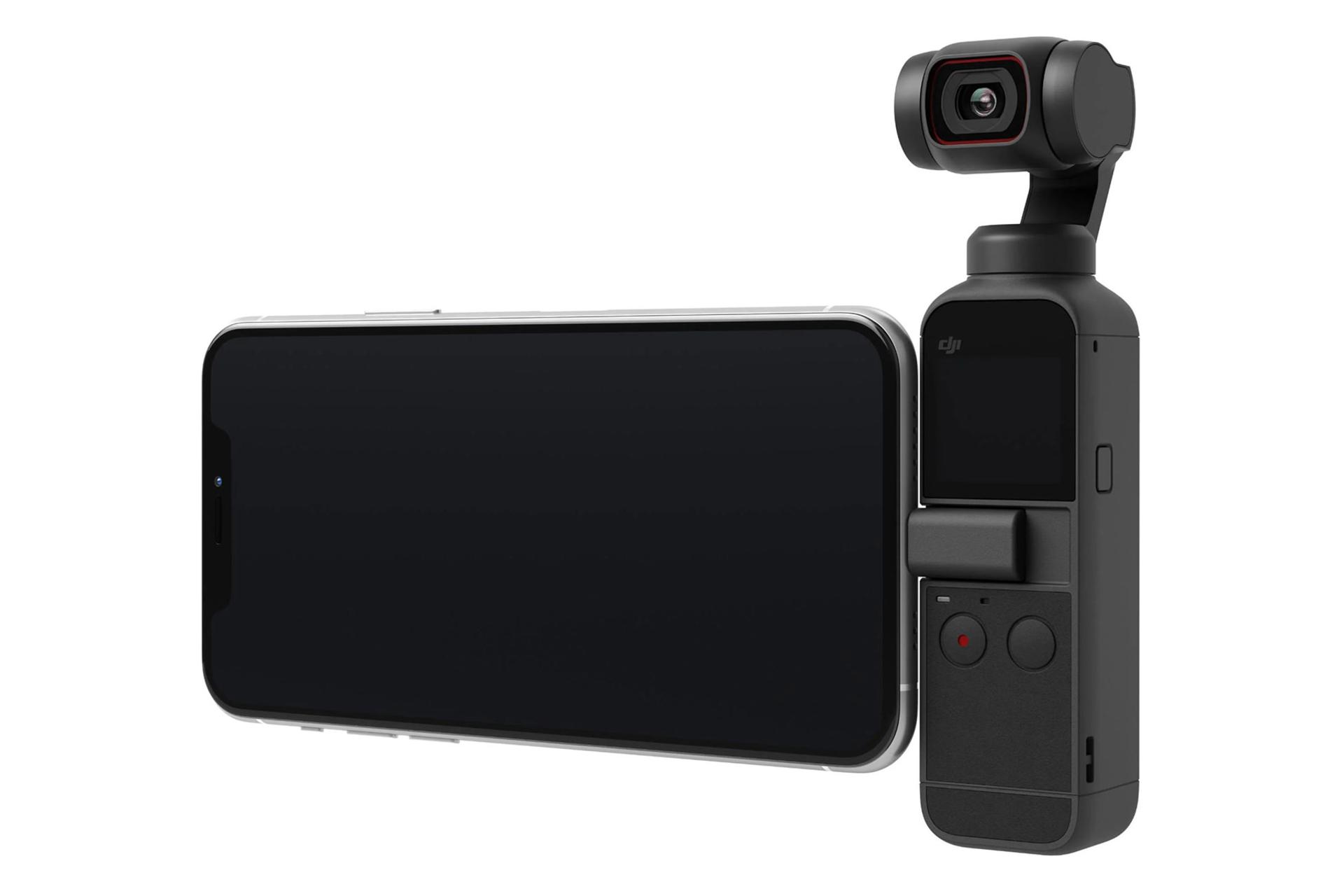 مرجع متخصصين ايران دوربين دي جي آي DJI Pocket 2 متصل به موبايل هوشمند