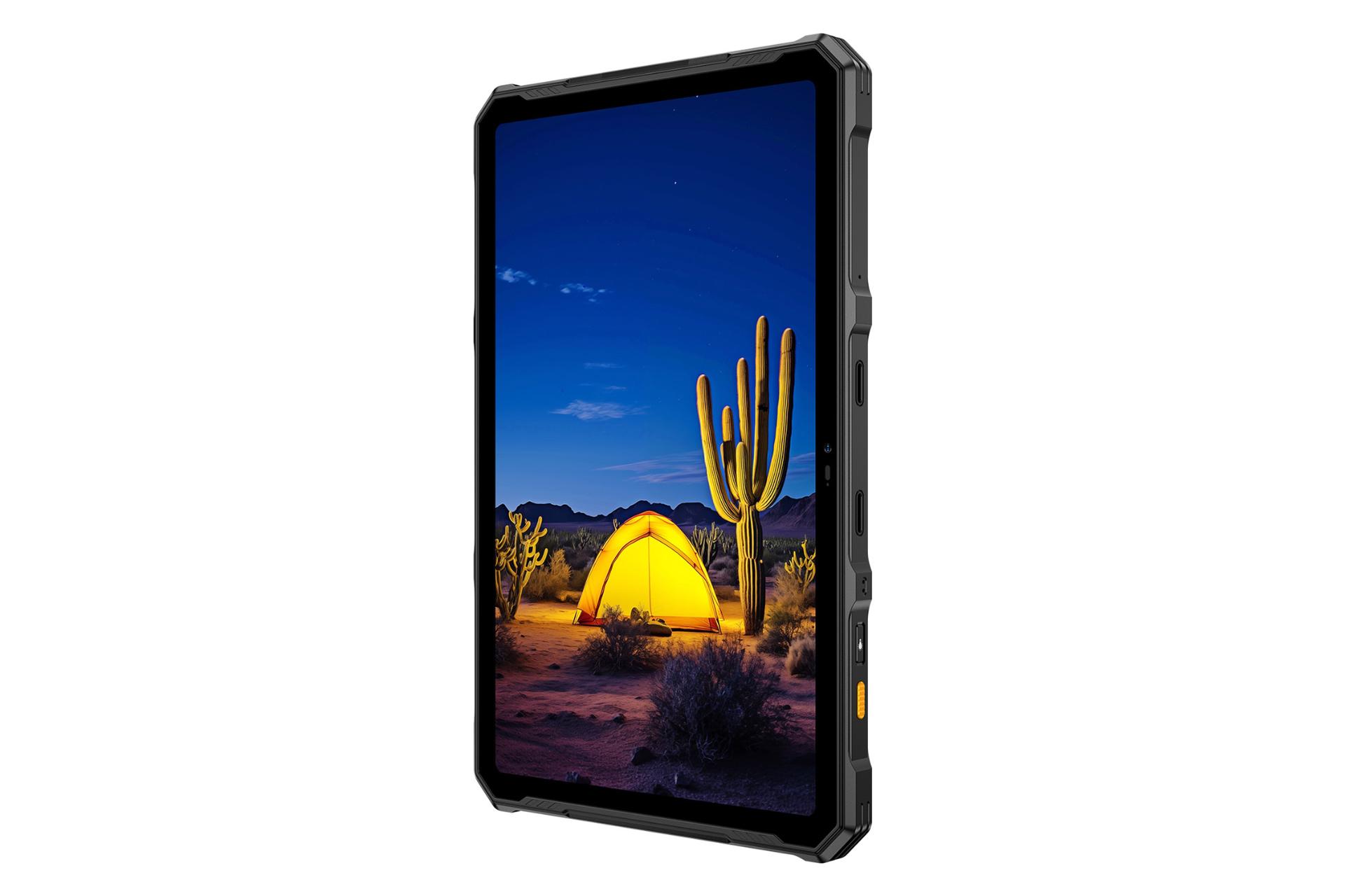 نمای نیمرخ تبلت آرمور پد 4 اولترا یولفون / Ulefone Armor Pad 4 Ultra با نمایش پنل جلو و لبه سمت راست