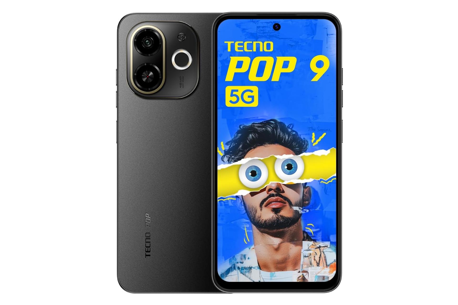 پنل جلو و پشت گوشی موبایل پاپ 9 تکنو 5G مشکی / Tecno Pop 9 5G