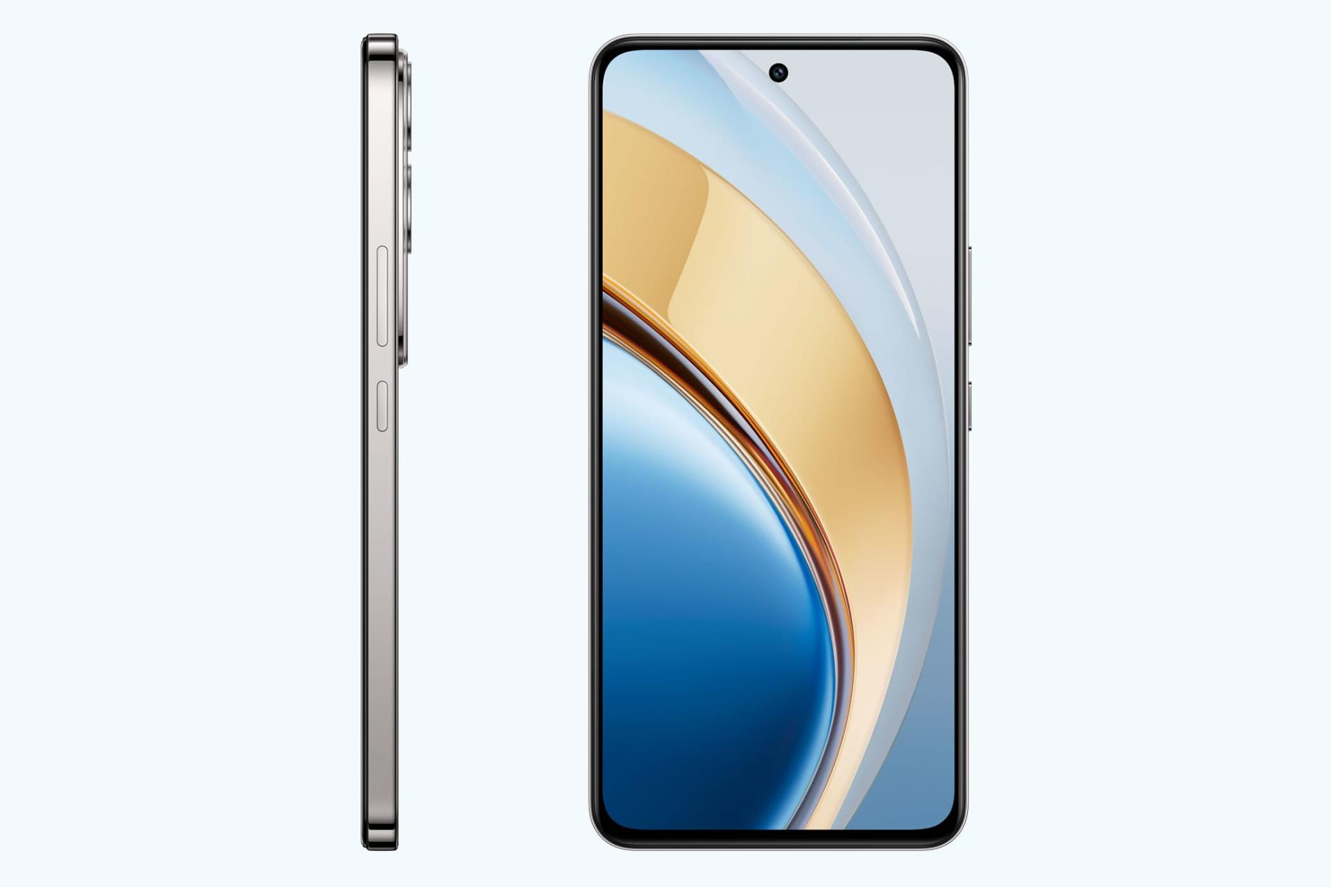 صفحه نمایش و لبه کناری گوشی موبایل V40 لایت ویوو 4G نسخه اندونزی نقره ای / vivo V40 Lite 4G IDN