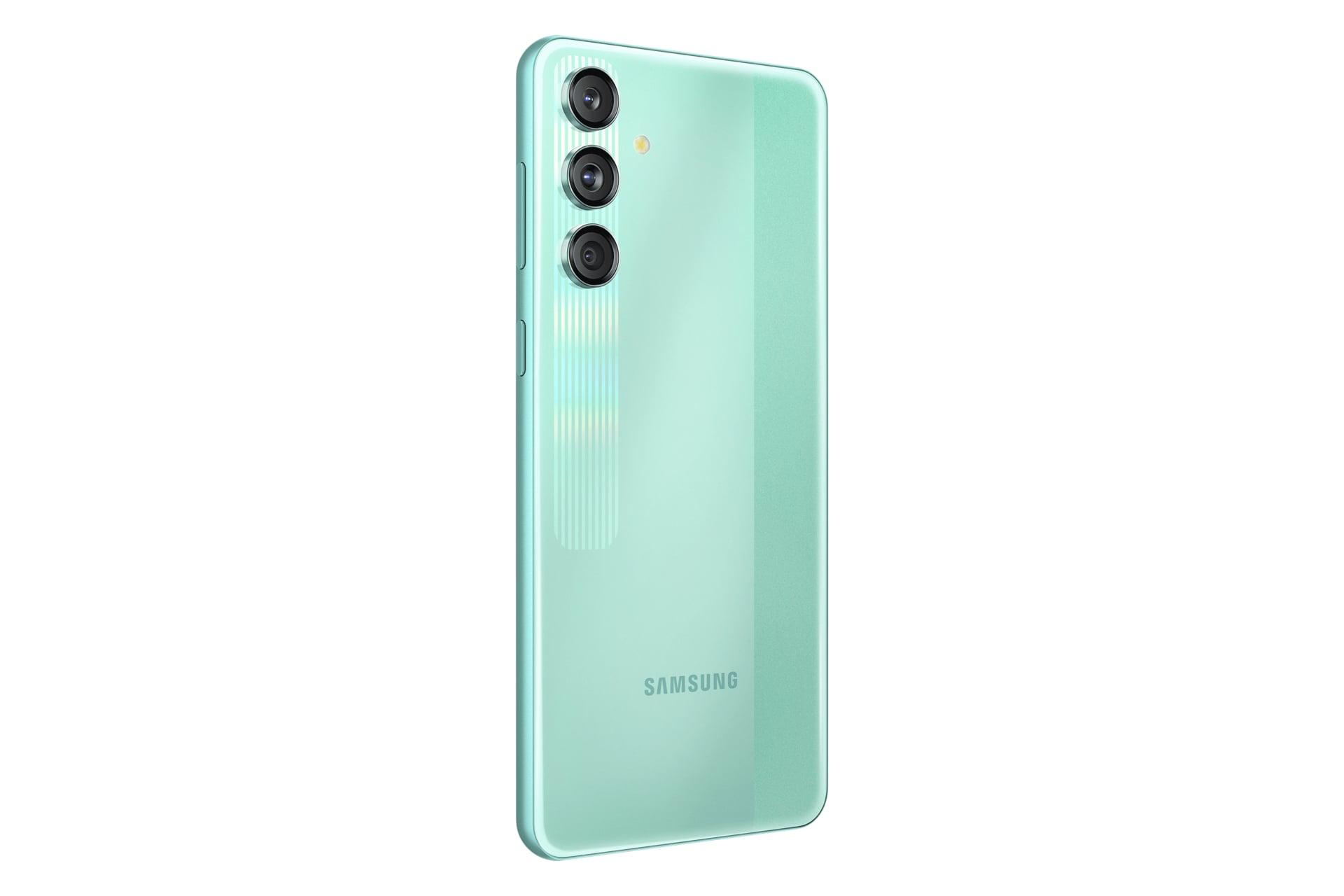 سمت چپ پنل پشت گوشی موبایل گلکسی M55s سامسونگ سبز / Samsung Galaxy M55s