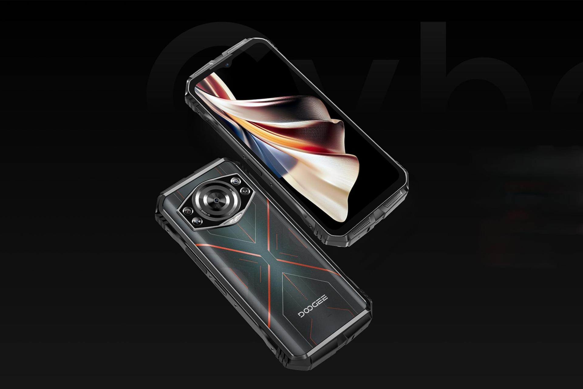 پنل جلو و چینش دوربین پشت گوشی موبایل دوجی Doogee S Cyber