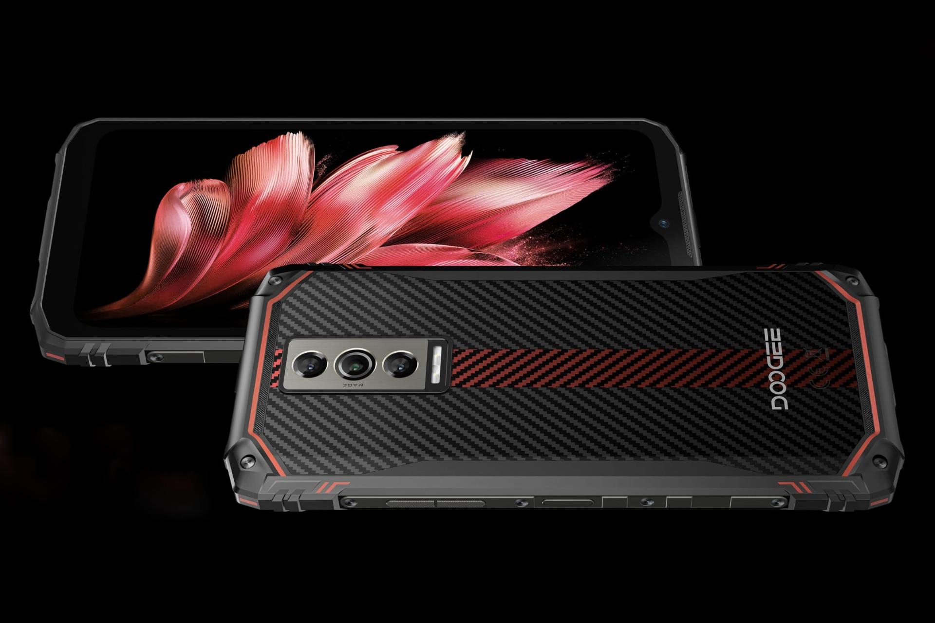 نمای جانبی گوشی موبایل دوجی Doogee Blade10 مشکی و قرمز