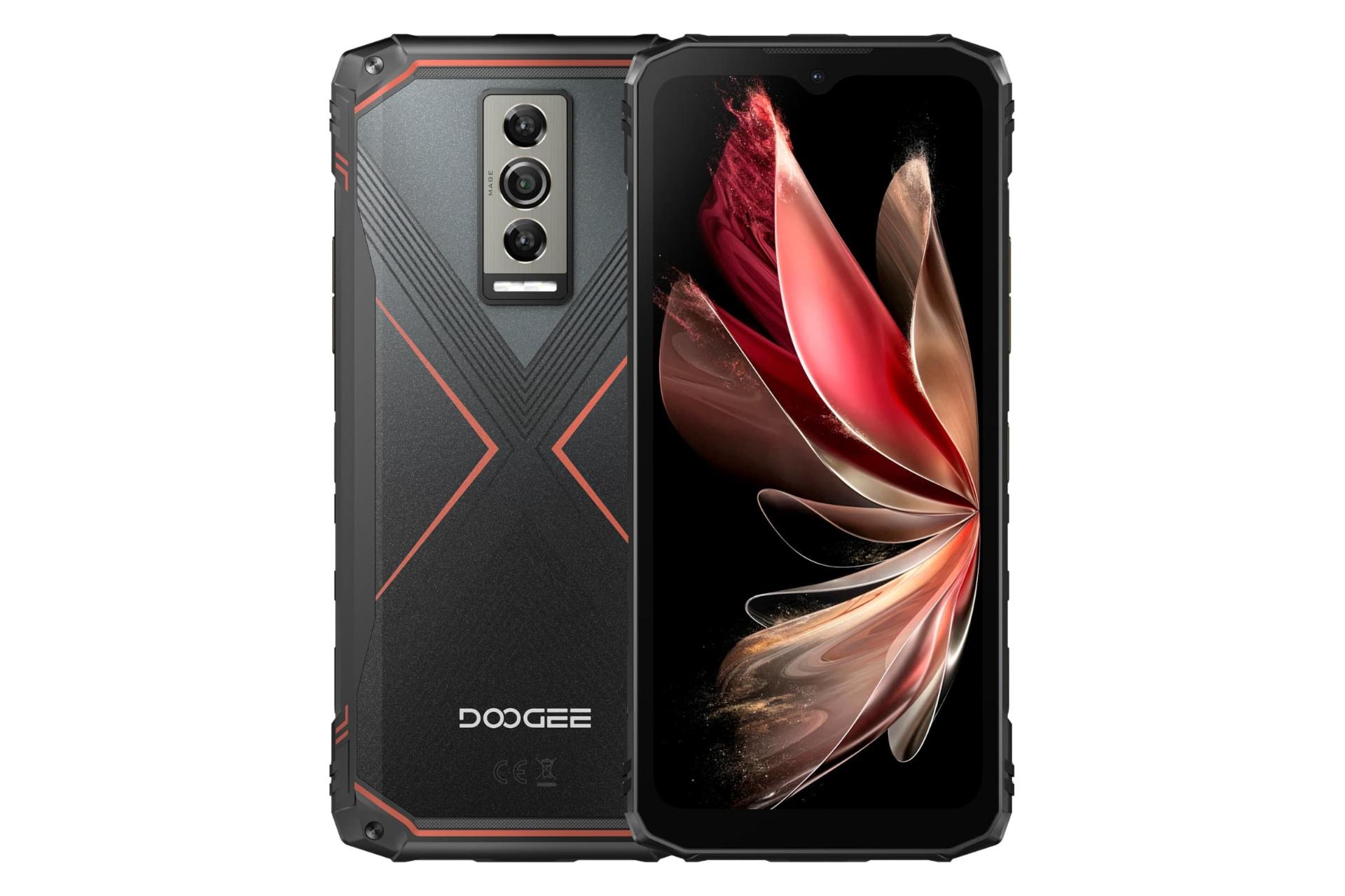 پنل جلو و پشت گوشی موبایل Blade10 پرو دوجی مشکی و قرمز / Doogee Blade10 Pro