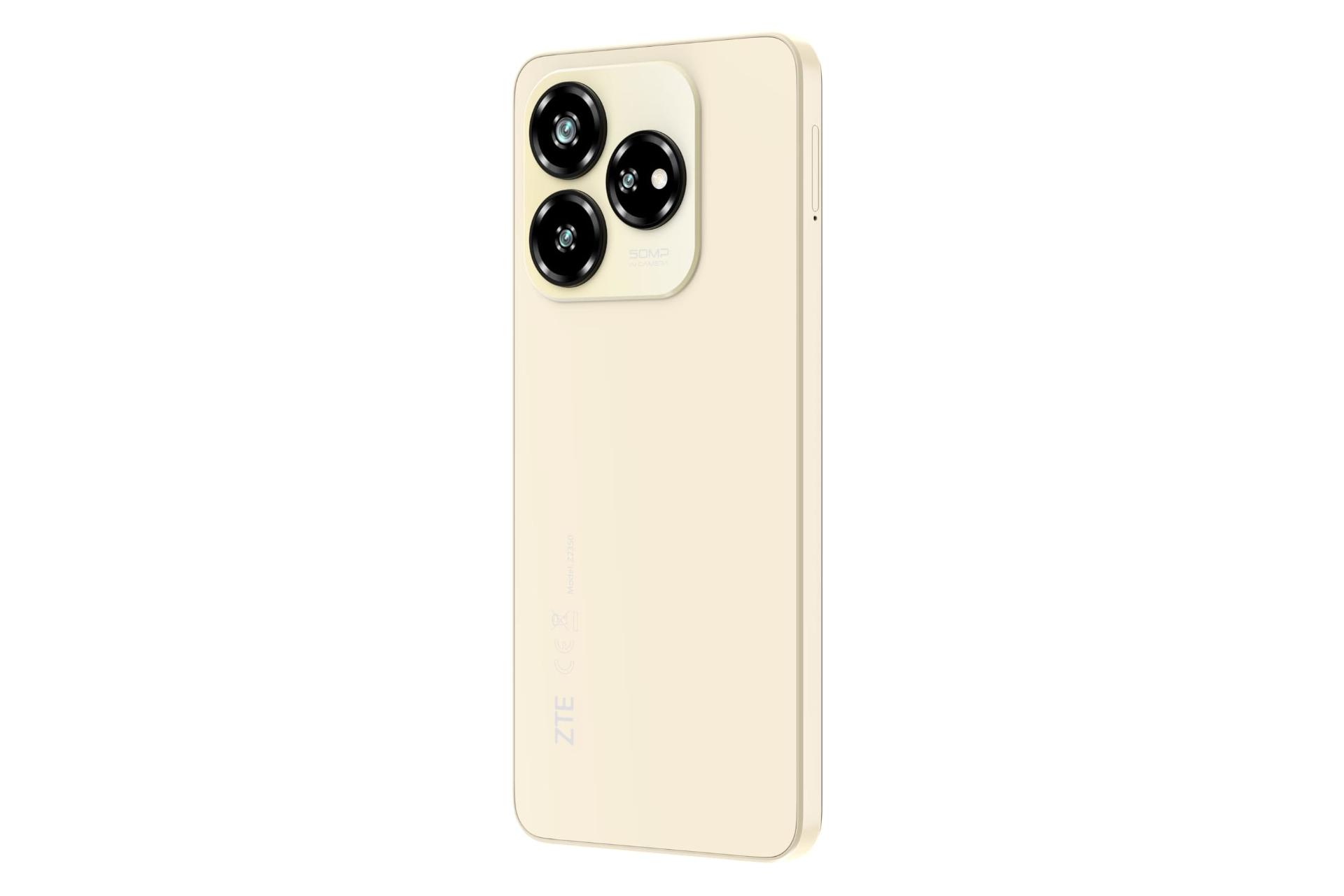 پنل پشت و چینش دوربین گوشی موبایل زد تی ای ZTE Blade V60 Design طلایی