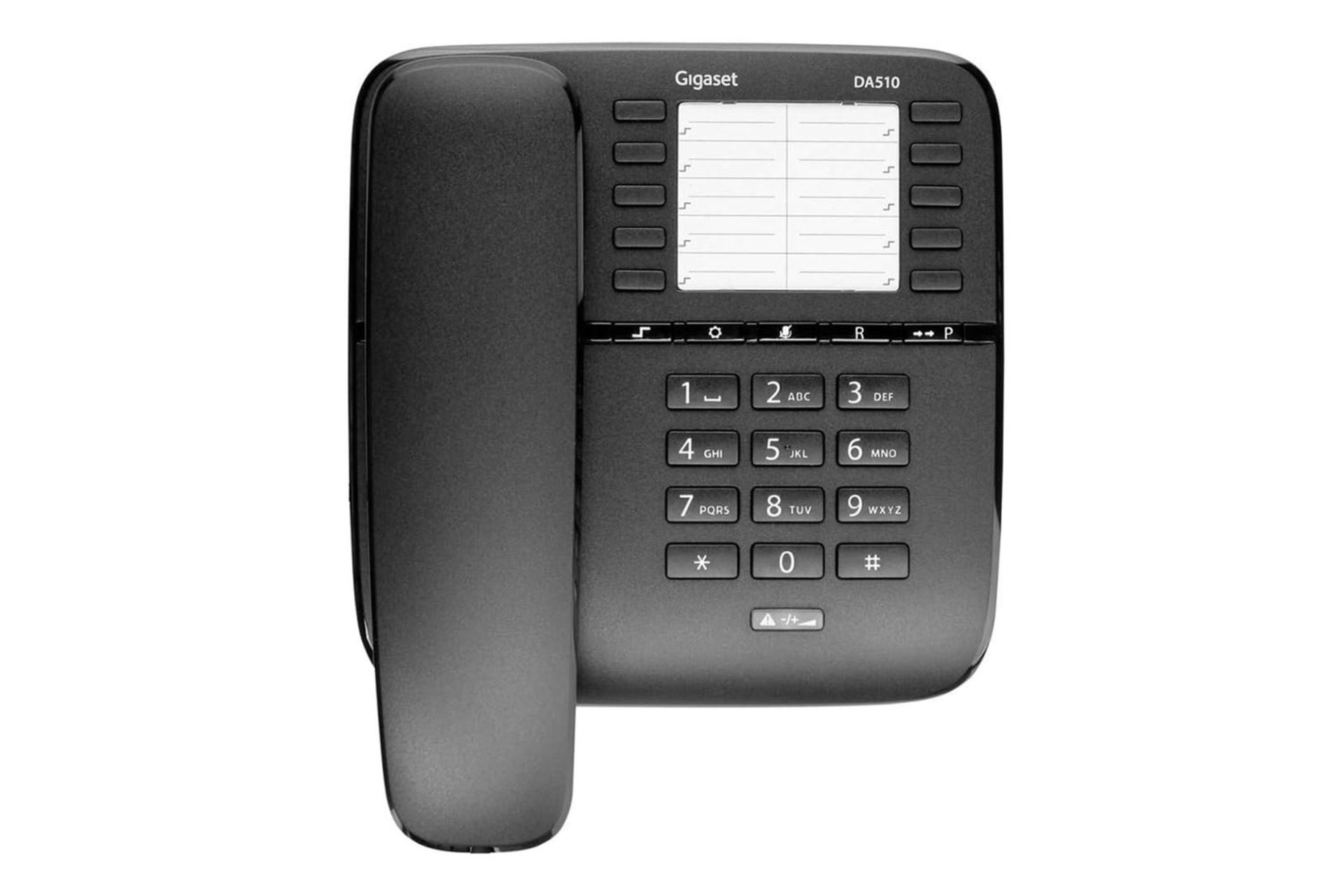 نمای بالای تلفن گیگاست DA510 با نمایش لوگو و دکمه ها