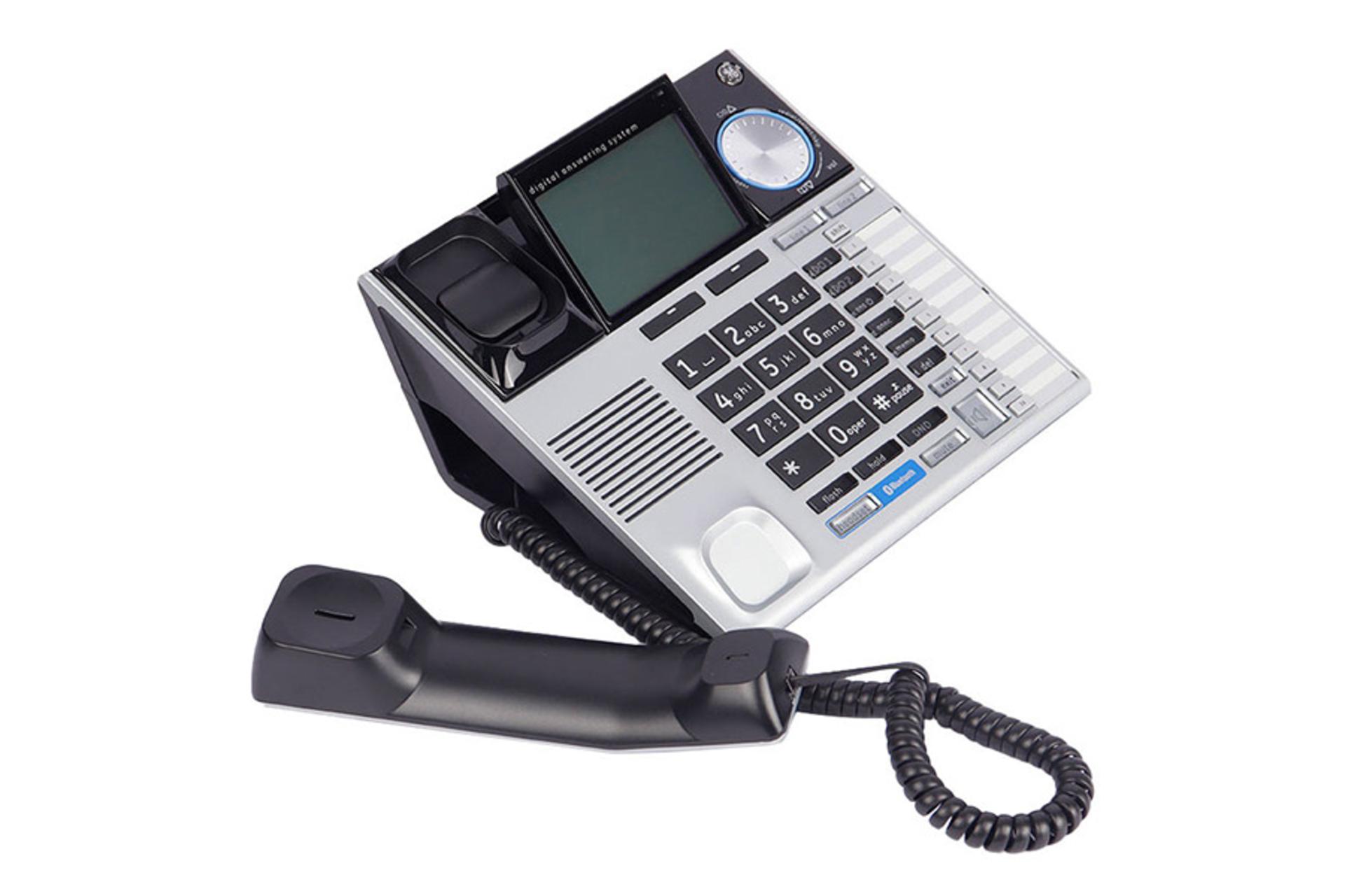 نمای نیمرخ تلفن جنرال الکتریک 30385 با نمایش گوشی و لبه سمت چپ