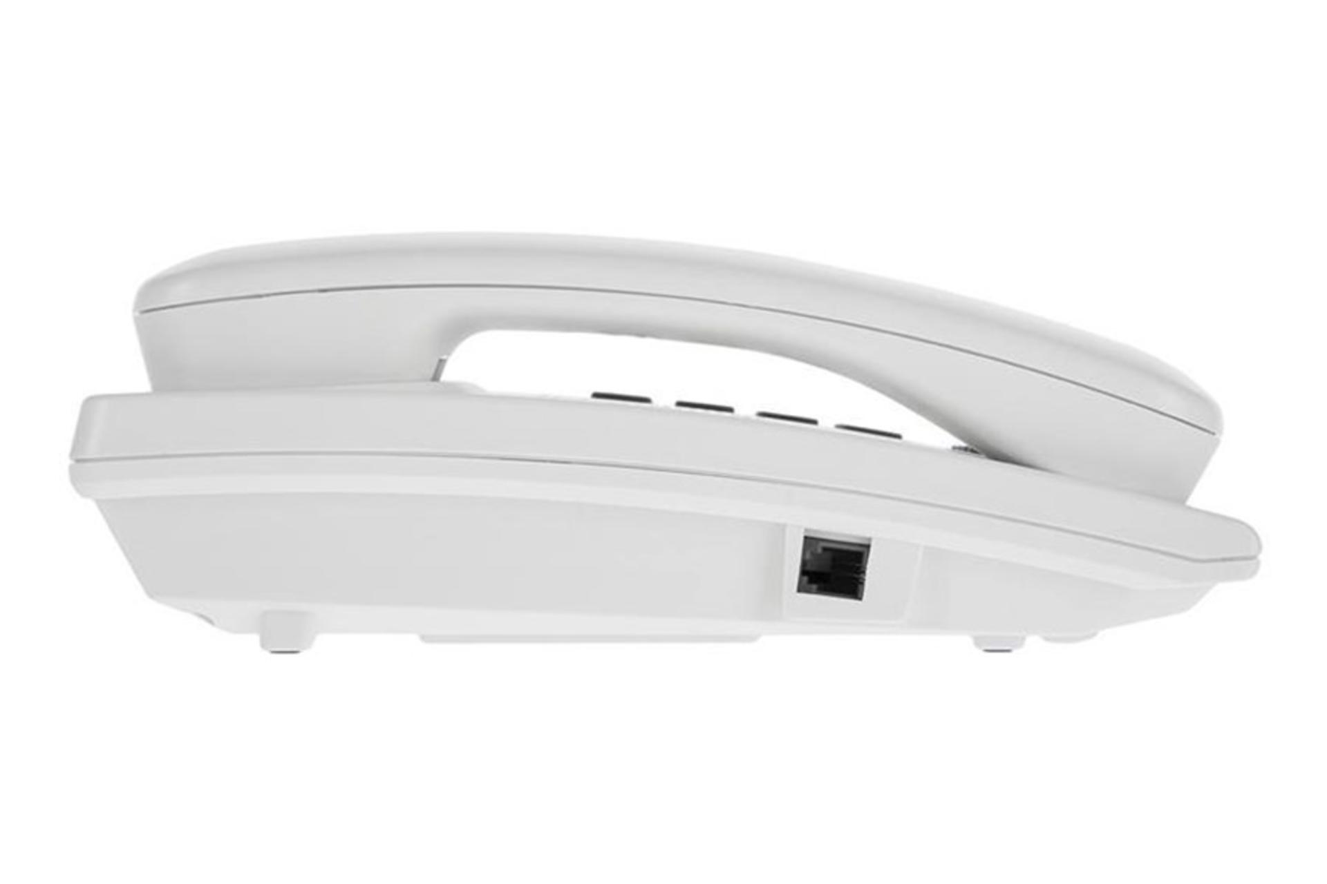 نمای لبه سمت چپ تلفن پاناسونیک KX-TSC62 با نمایش درگاه