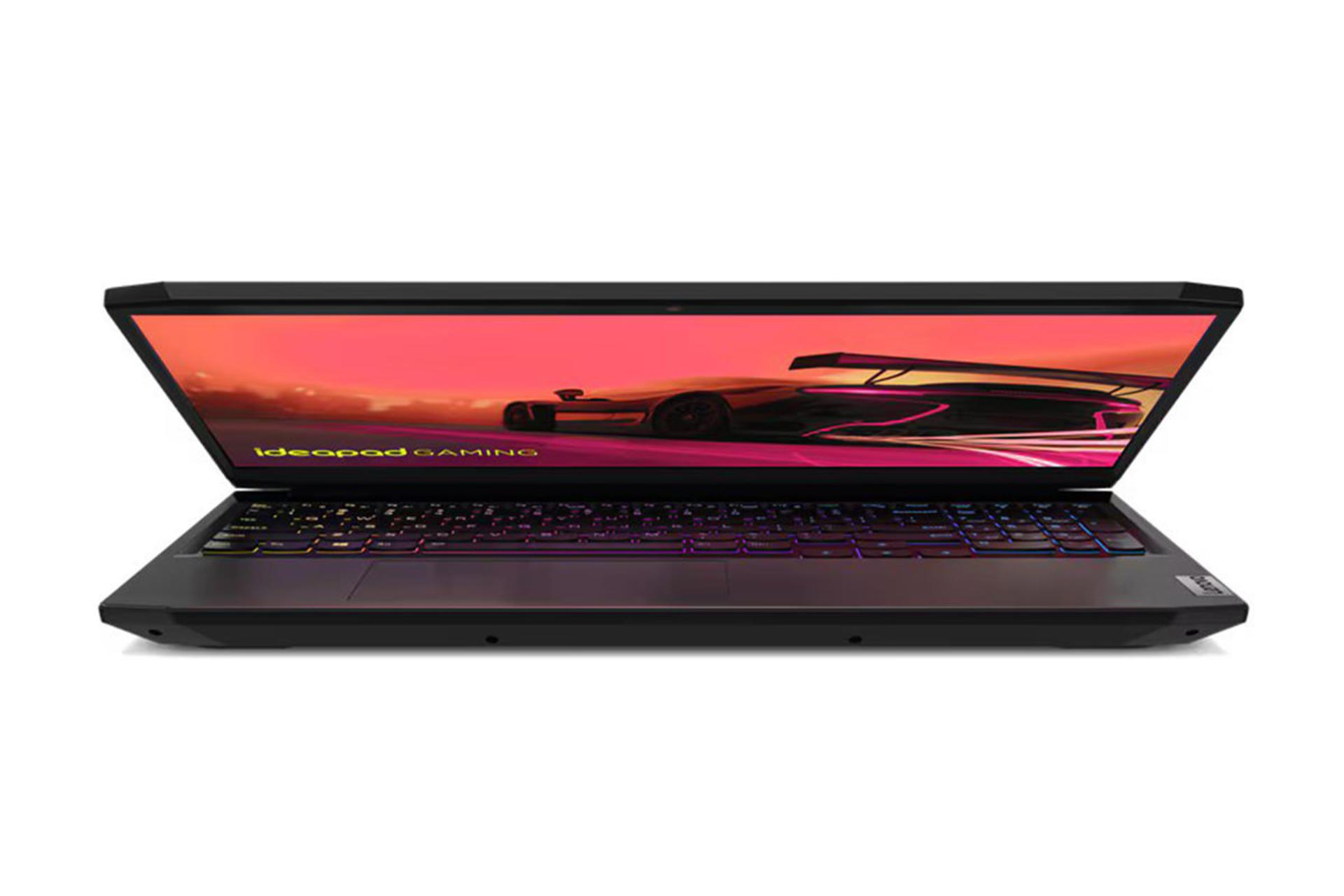 لپ تاپ لنوو Lenovo IdeaPad Gaming 3 15ACH6 نمای جلو نیمه باز
