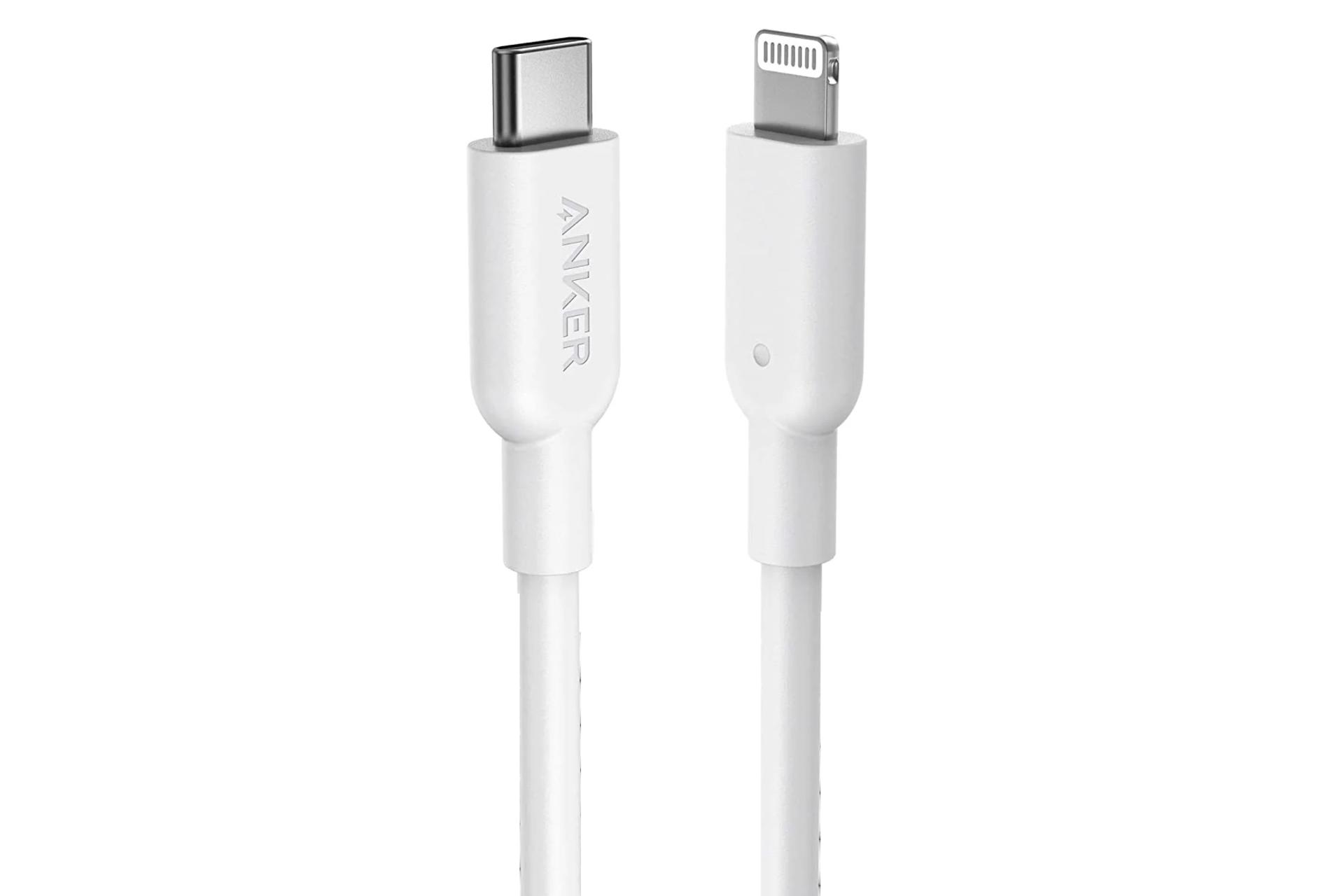 کابل شارژ USB انکر Type-C به Lightning مدل A8633 PowerLine II با طول 1.8 متر