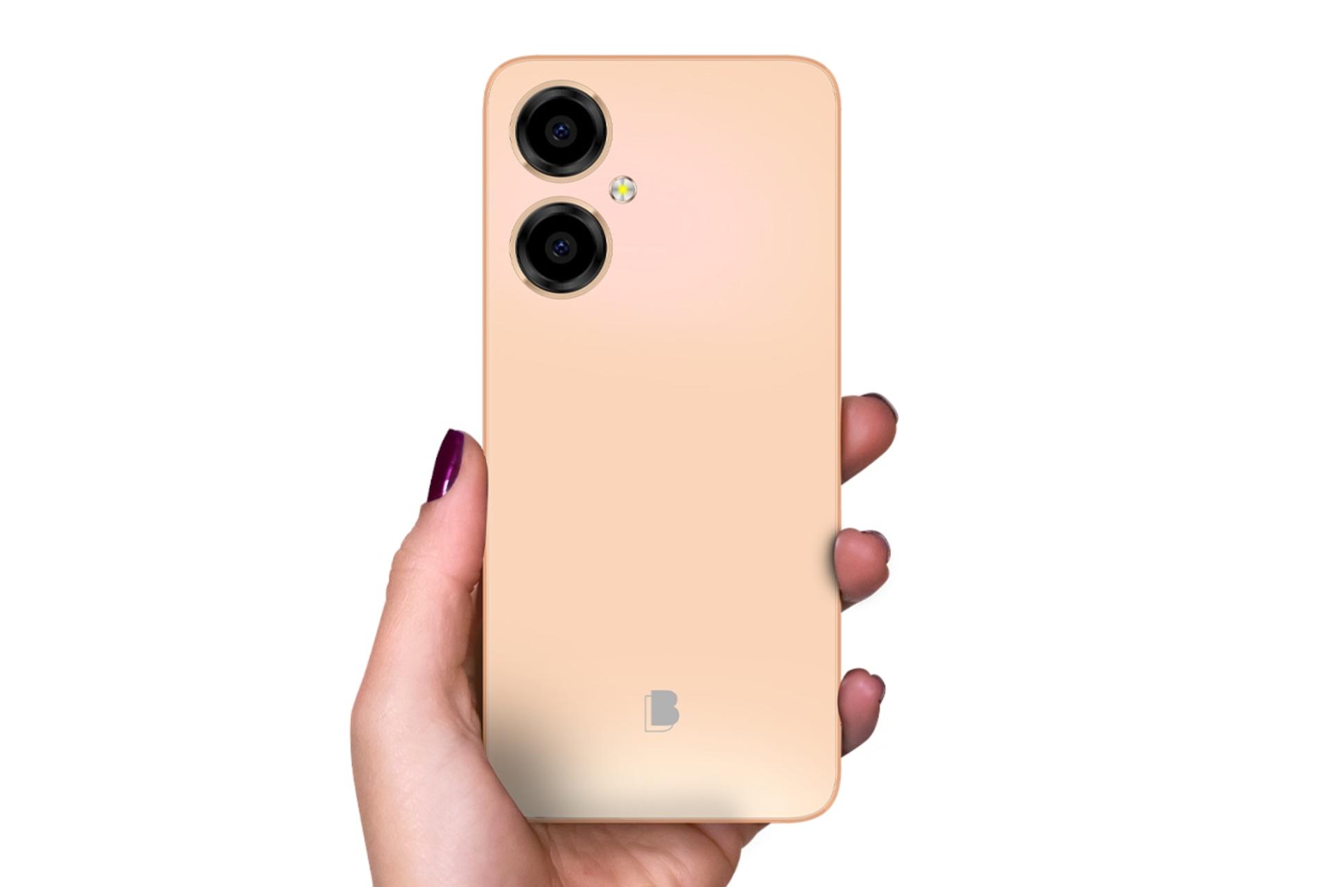 پنل پشت و چینش دوربین گوشی موبایل بلو BLU G64 گلبهی
