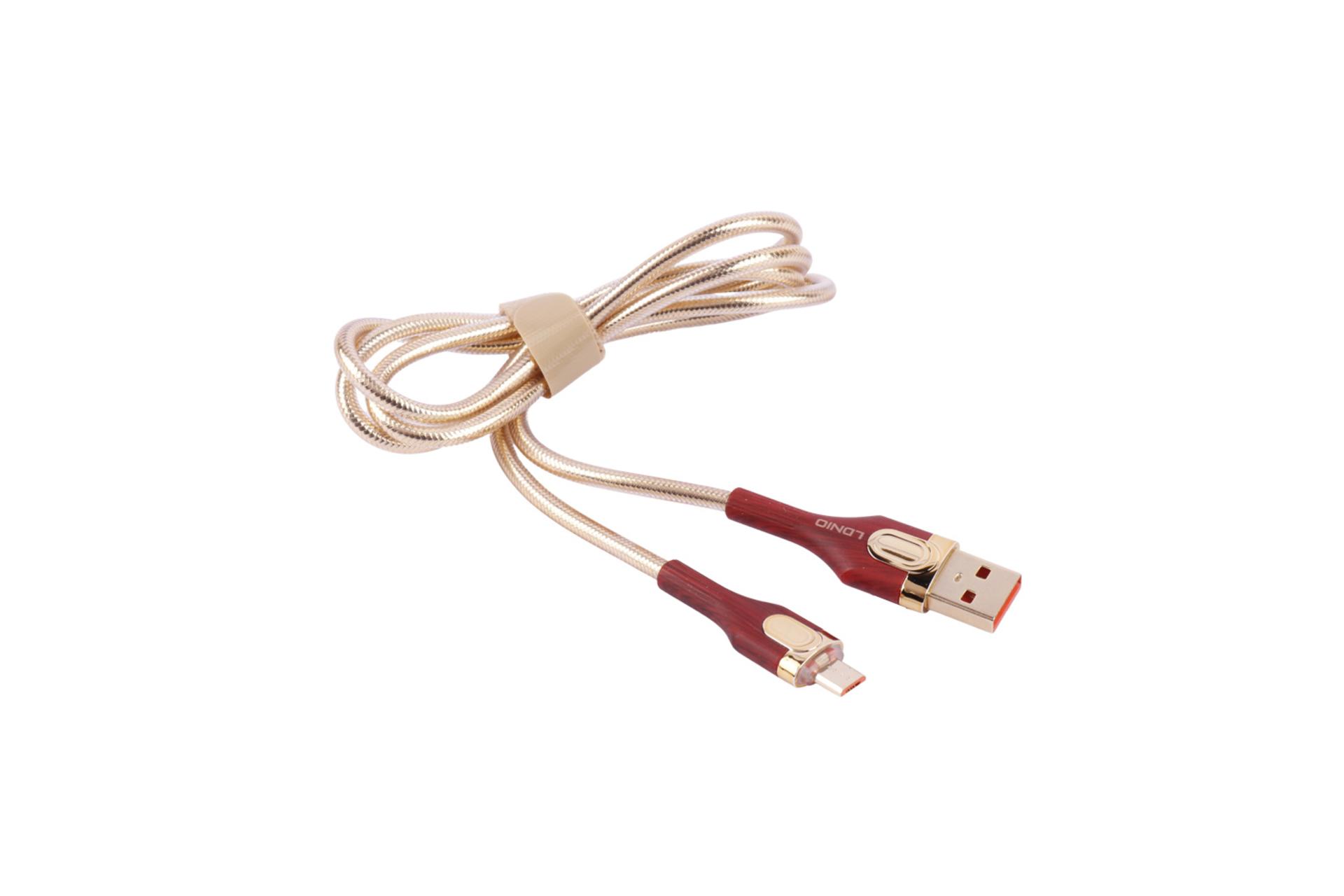 کابل شارژ USB الدینیو Type-A به Lightning مدل LS681 با طول 1 متر