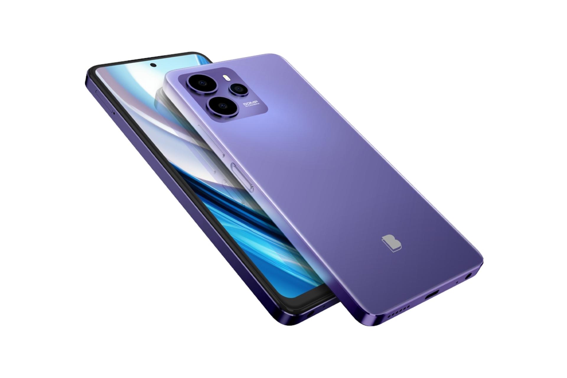 پنل پشت و چینش دوربین گوشی موبایل بلو BLU G74 بنفش