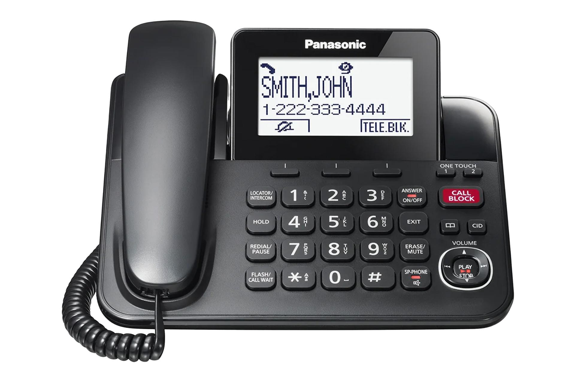 نمای رو به روی تلفن پاناسونیک KX-TGF892 با نمایش پایه اصلی