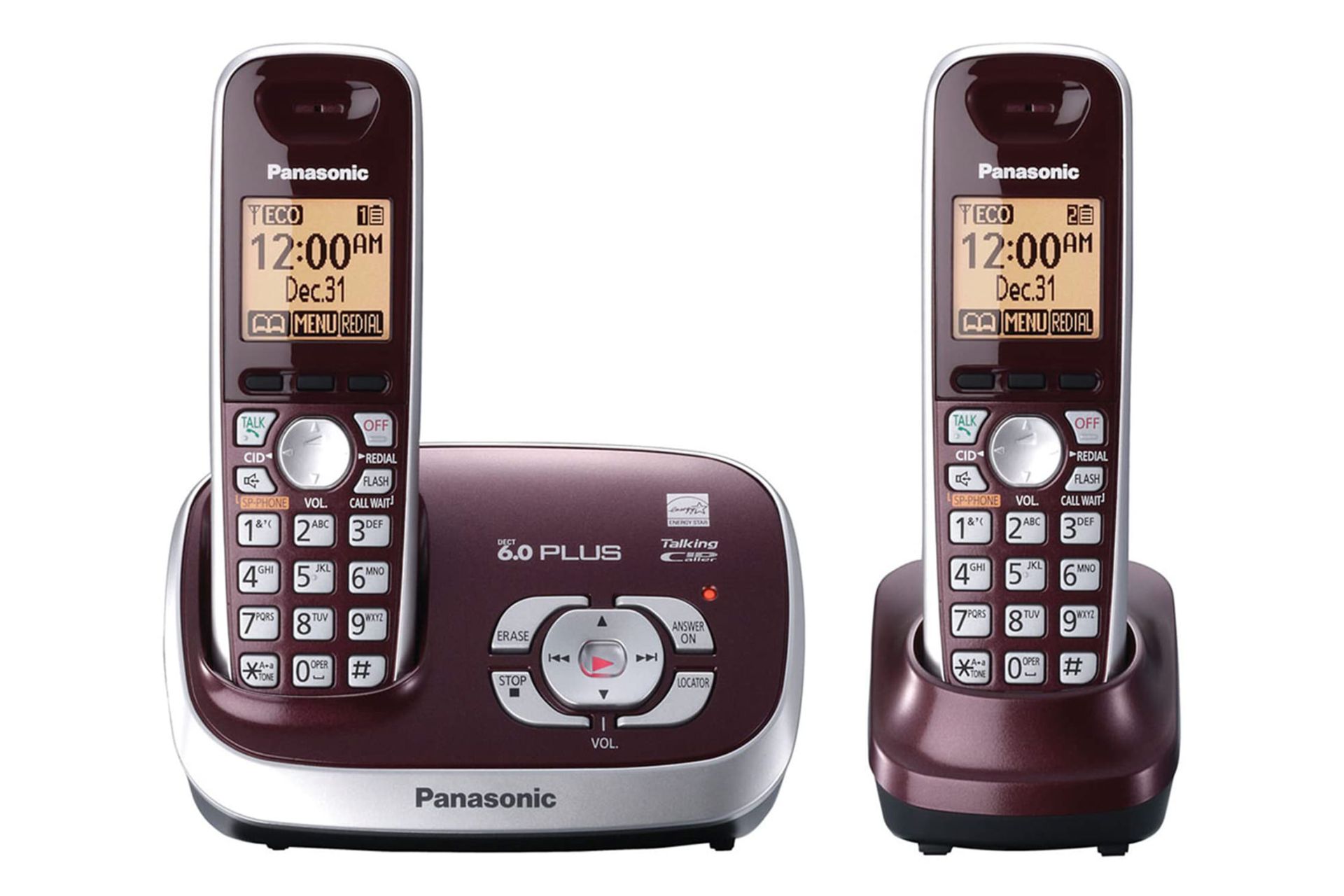 نمای کلی تلفن پاناسونیک KX-TG6572 با نمایش پایه اصلی و متحرک