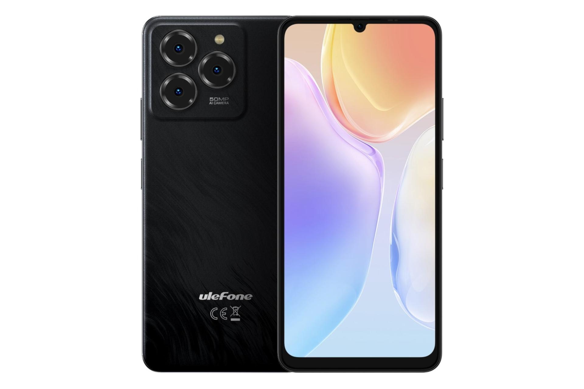 پنل جلو و پشت گوشی موبایل Note 20 پرو یولفون مشکی / Ulefone Note 20 Pro