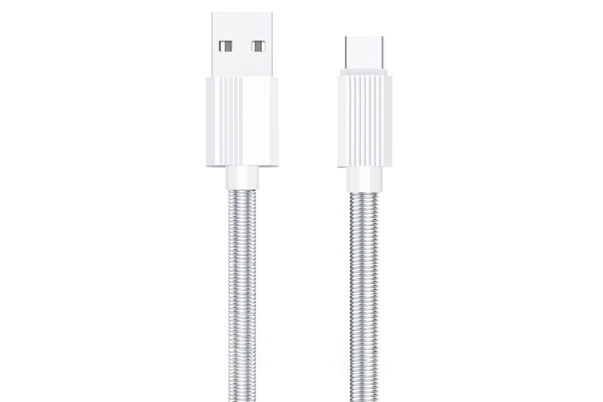 کابل شارژ USB بیوا Type-A به Type-C مدل C-19T با طول 1.2 متر رنگ سفید