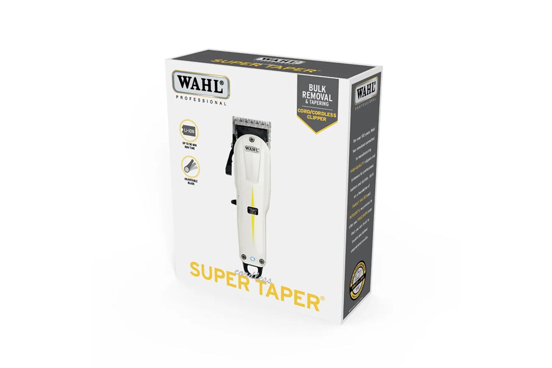 «اشین اصلاح و ریش تراش وال Wahl Cordless Super Taper جعبه و بسته بندی