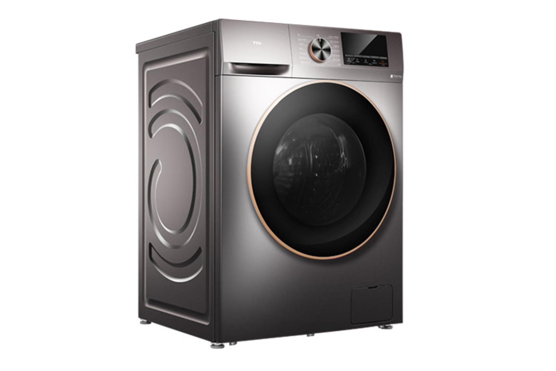 ماشین لباسشویی تی سی ال TCL C2110 رنگ نقره ای نمای چپ