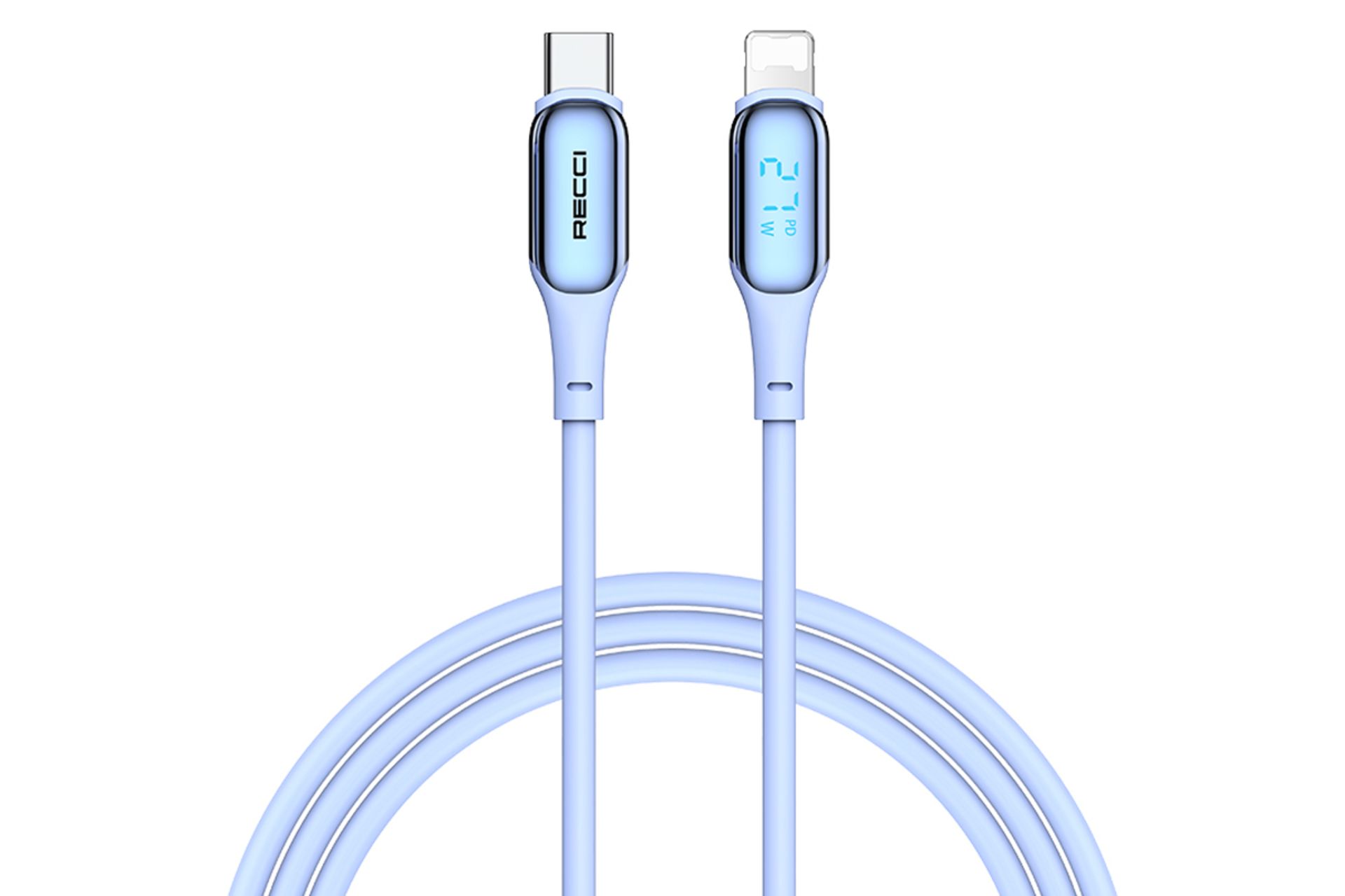 کابل شارژ USB رسی Type-C به Lightning مدل RS17CL با طول 1.2 متر